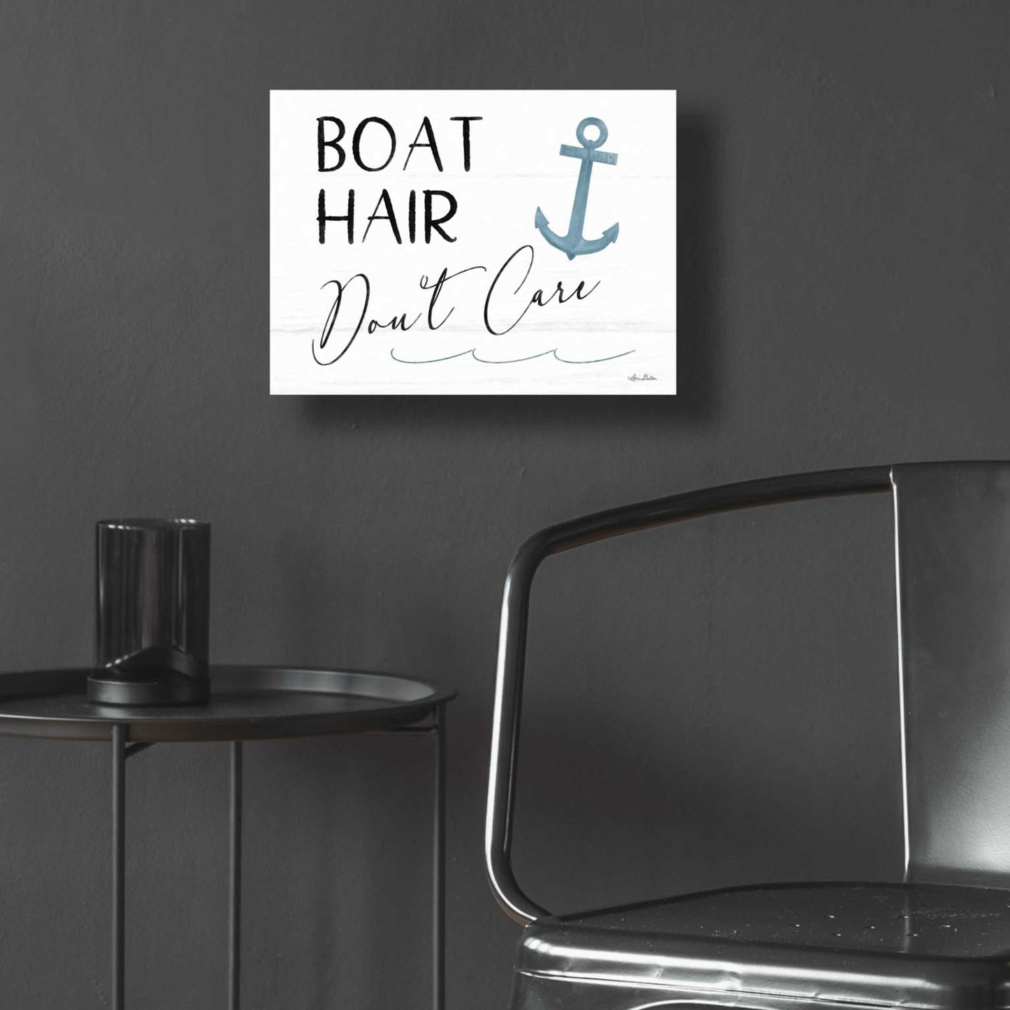 Epic Art 'Boat Hair, Don't Care' by Lori Deiter Acrylic Glass Wall Art,16x12