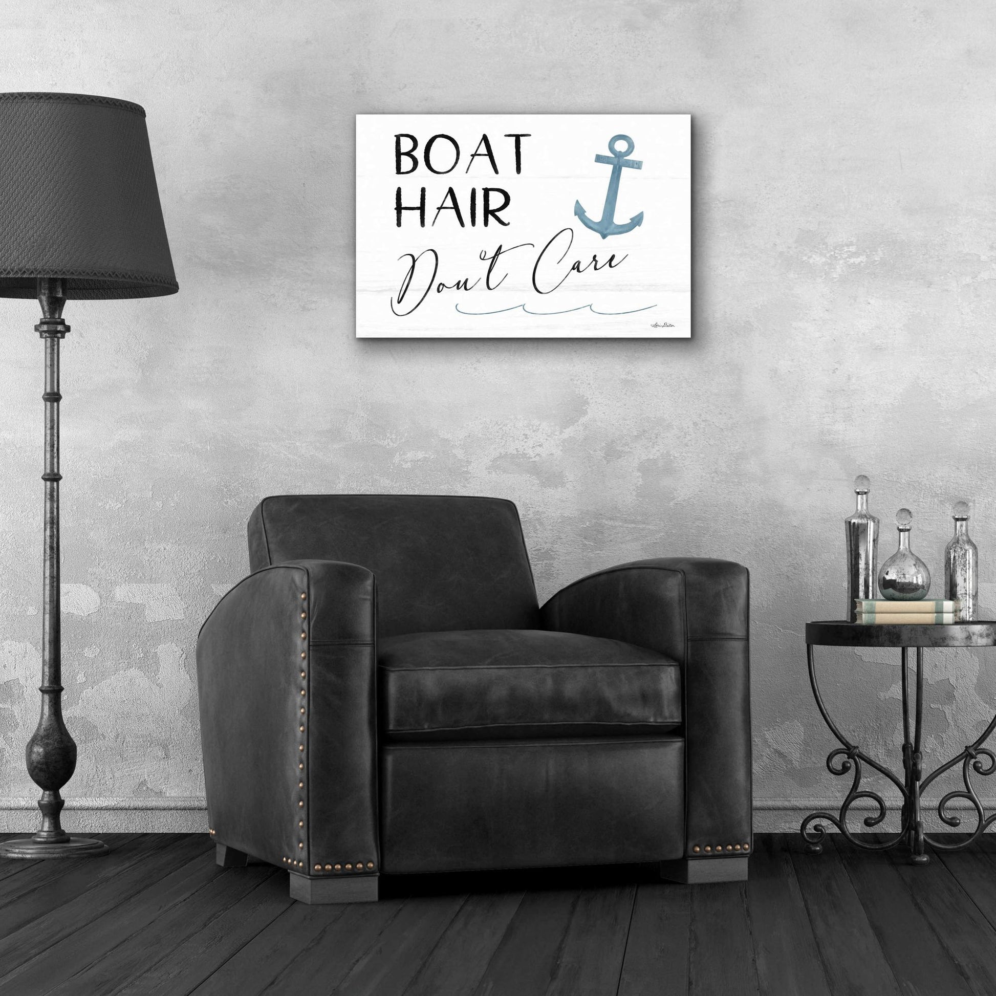 Epic Art 'Boat Hair, Don't Care' by Lori Deiter Acrylic Glass Wall Art,24x16