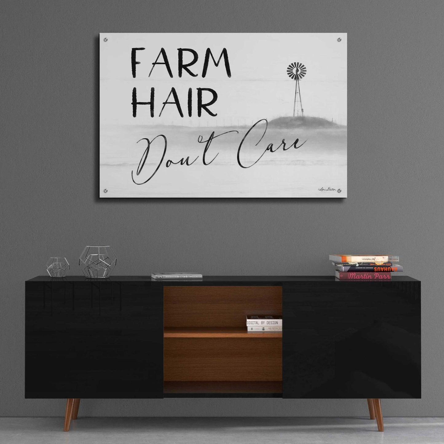 Epic Art 'Farm Hair, Don't Care' by Lori Deiter Acrylic Glass Wall Art,36x24