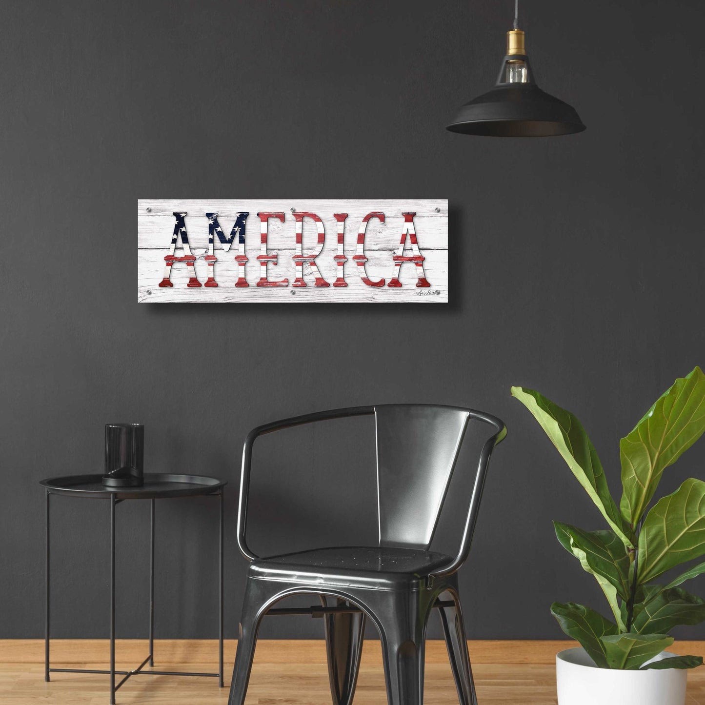 Epic Art 'America' by Lori Deiter Acrylic Glass Wall Art,36x12