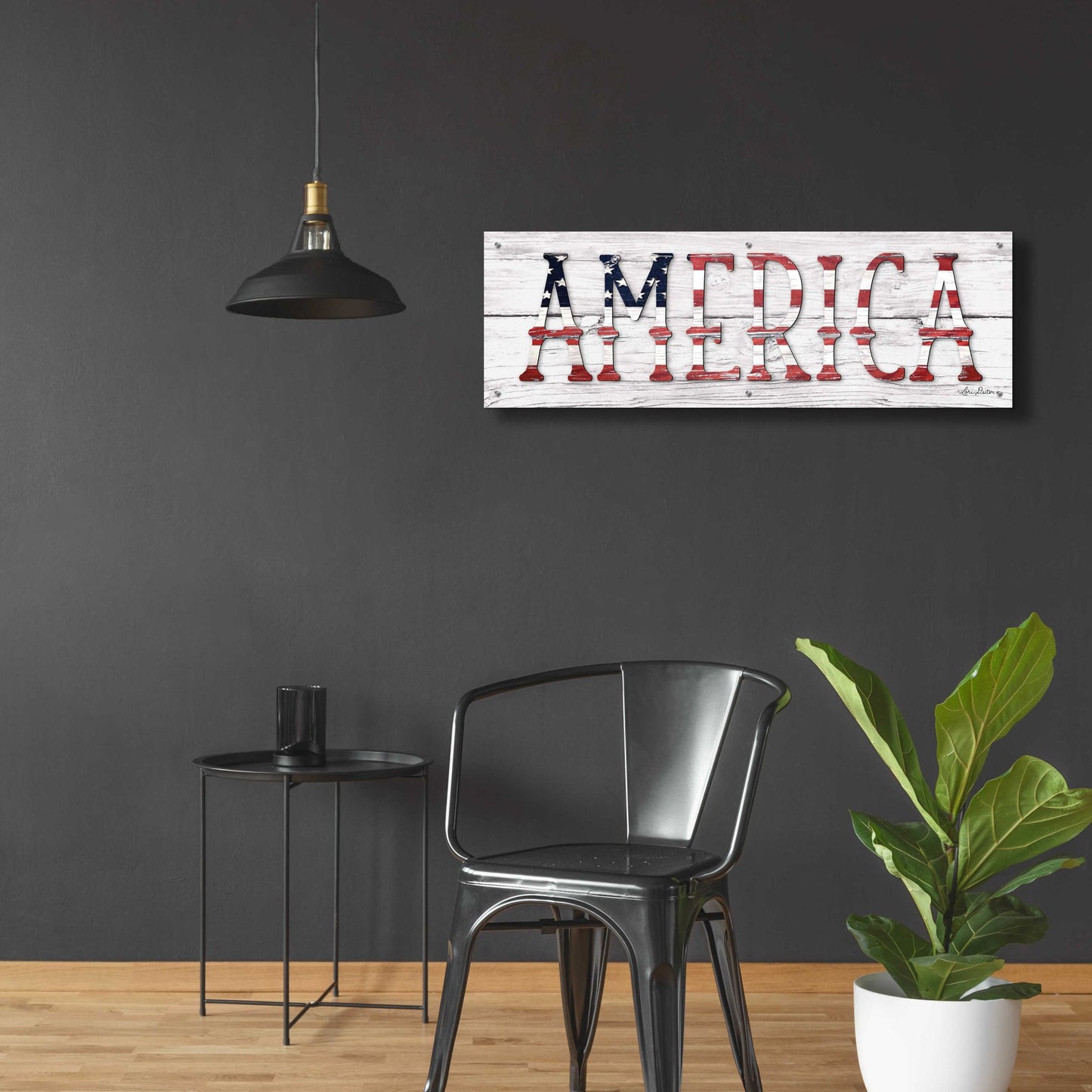 Epic Art 'America' by Lori Deiter Acrylic Glass Wall Art,48x16