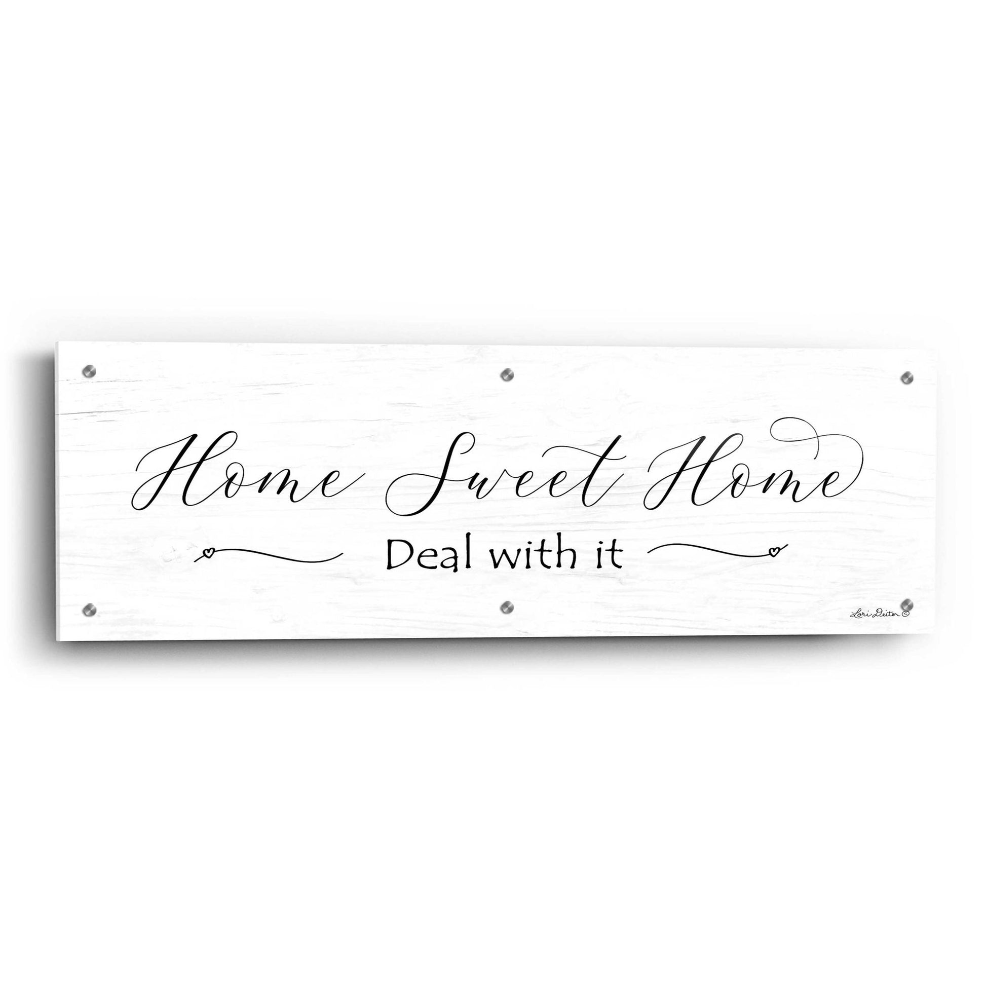 Epic Art 'Home Sweet Home' by Lori Deiter Acrylic Glass Wall Art,36x12