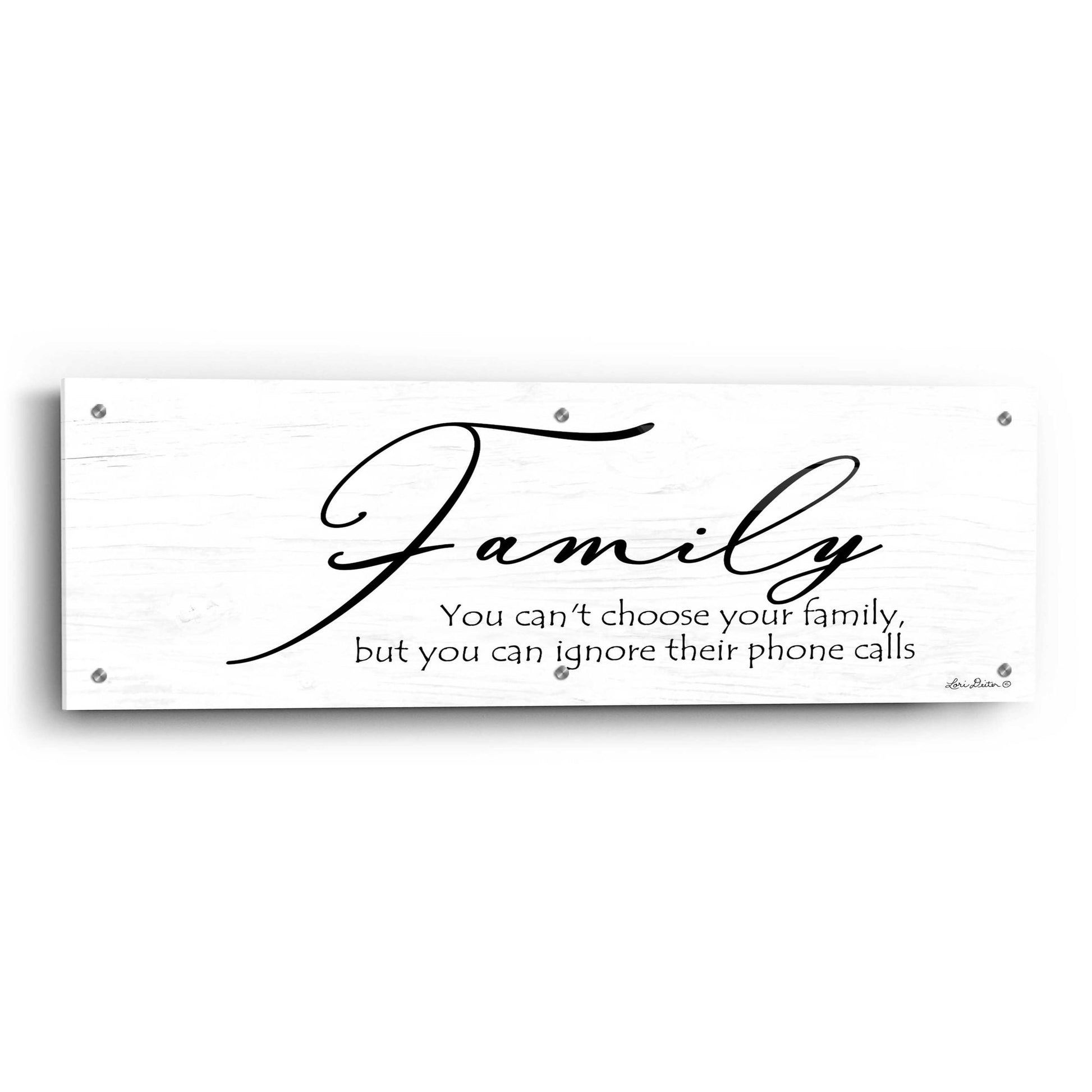 Epic Art 'Family Calls' by Lori Deiter Acrylic Glass Wall Art,36x12