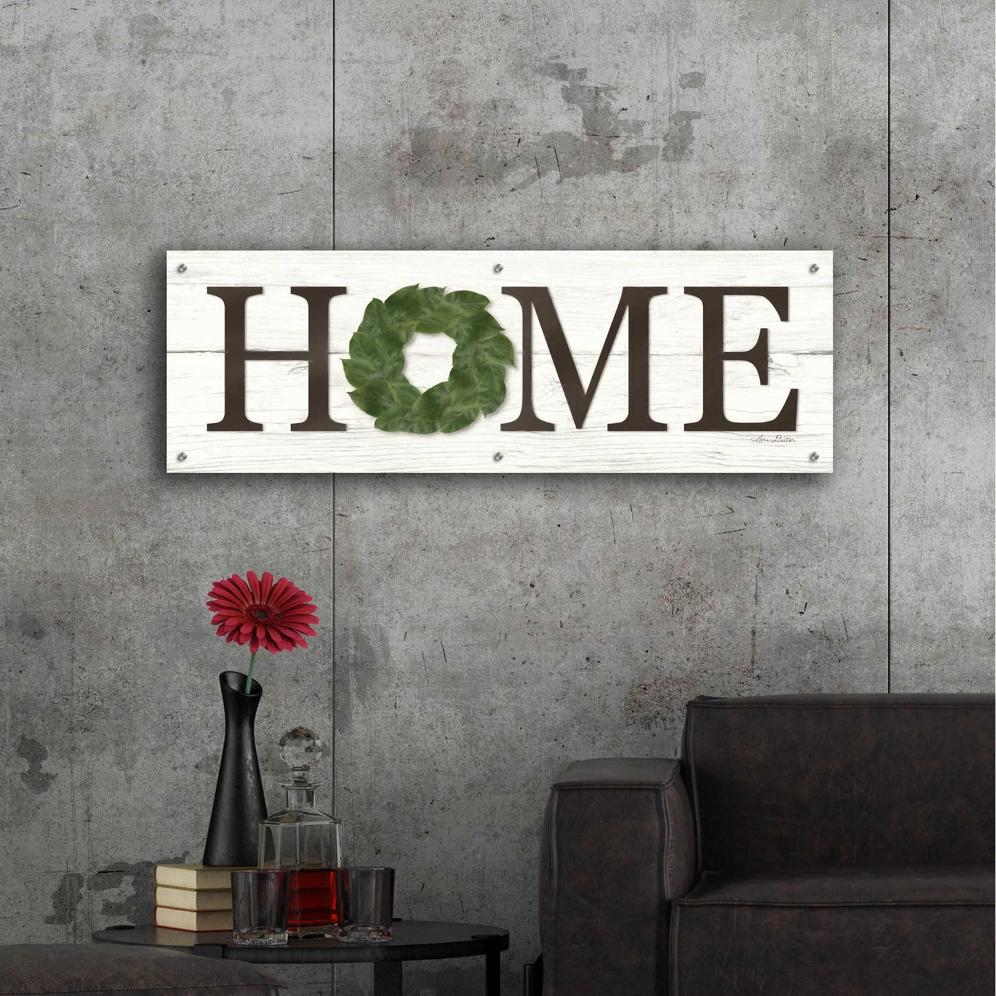 Epic Art 'Home' by Lori Deiter Acrylic Glass Wall Art,48x16