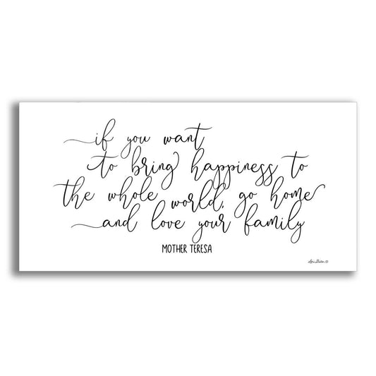 Epic Art 'Love Your Family' by Lori Deiter Acrylic Glass Wall Art,2:1