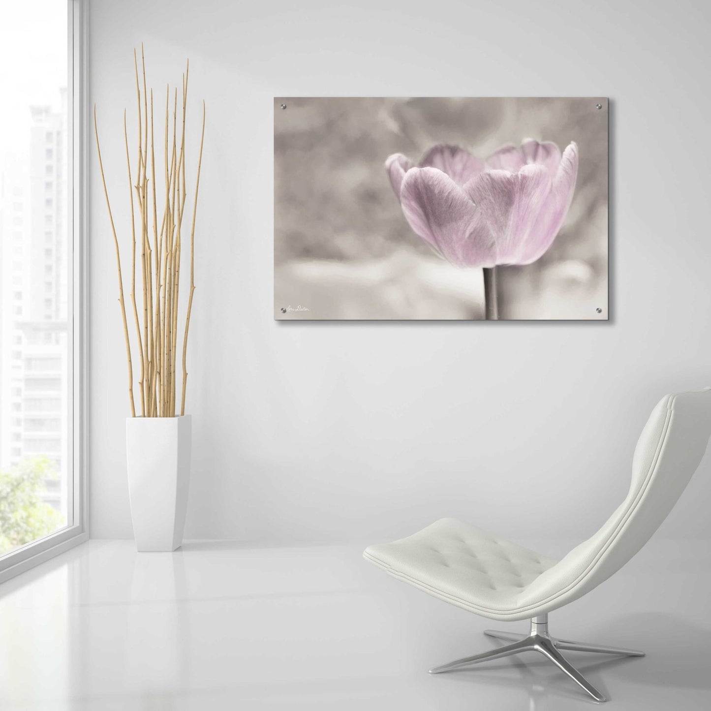 Epic Art 'Violet Tulip' by Lori Deiter Acrylic Glass Wall Art,36x24