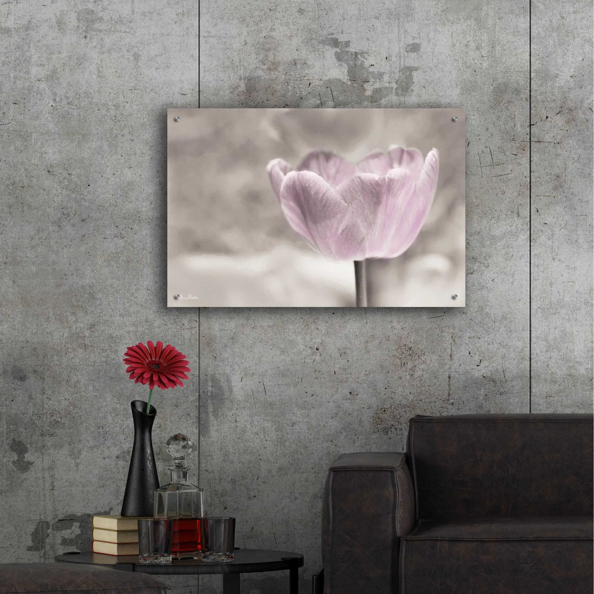 Epic Art 'Violet Tulip' by Lori Deiter Acrylic Glass Wall Art,36x24