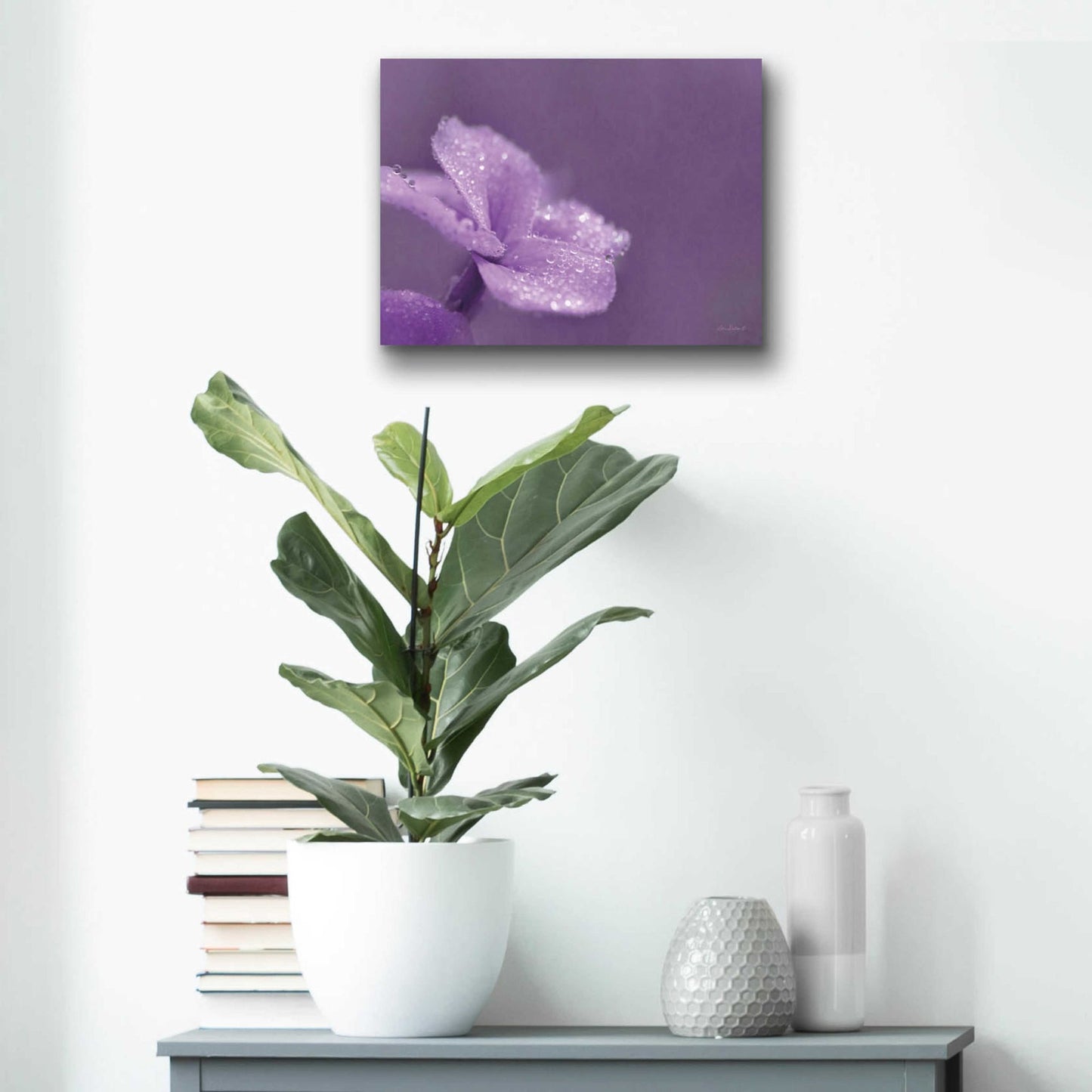 Epic Art 'Purple Dew' by Lori Deiter Acrylic Glass Wall Art,16x12