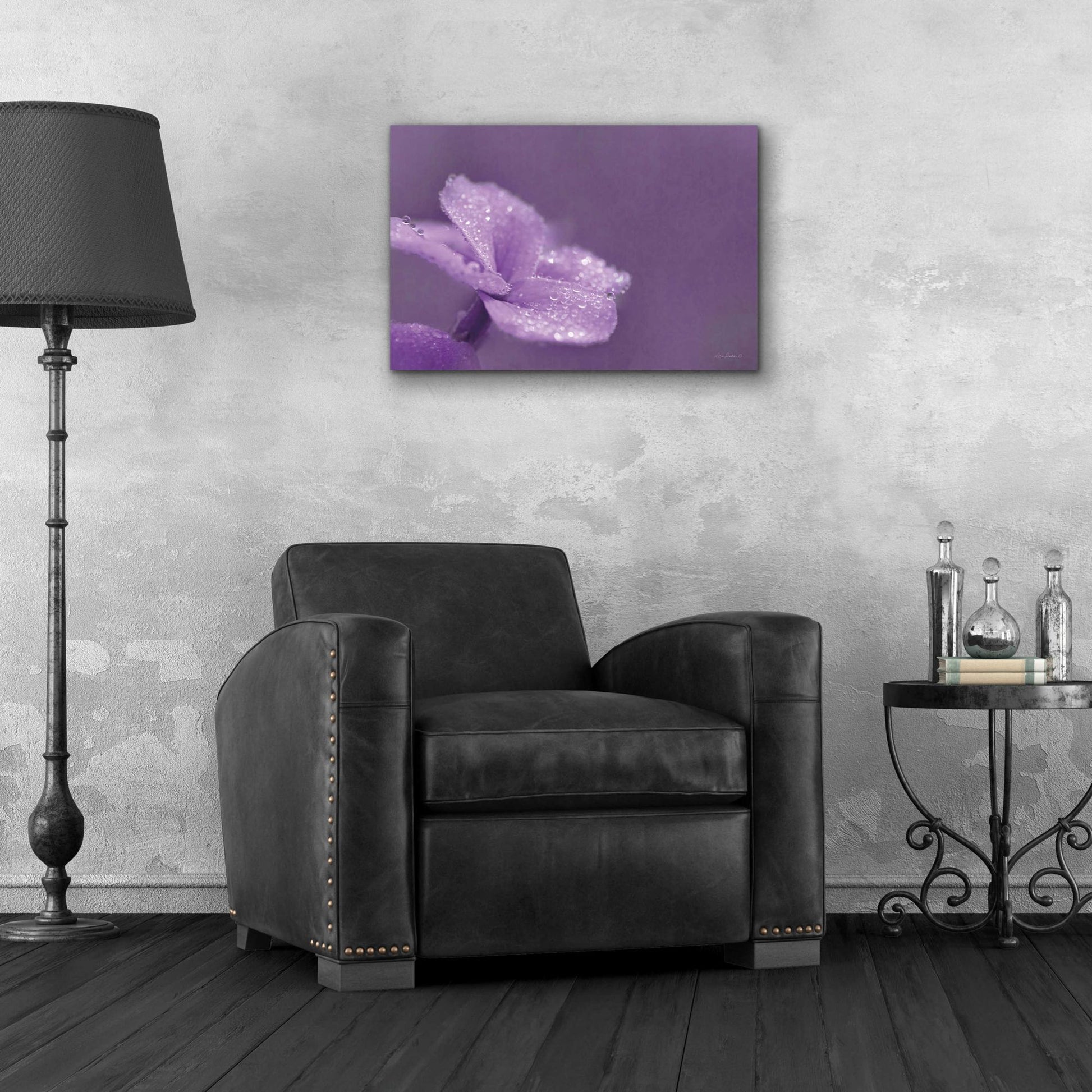 Epic Art 'Purple Dew' by Lori Deiter Acrylic Glass Wall Art,24x16