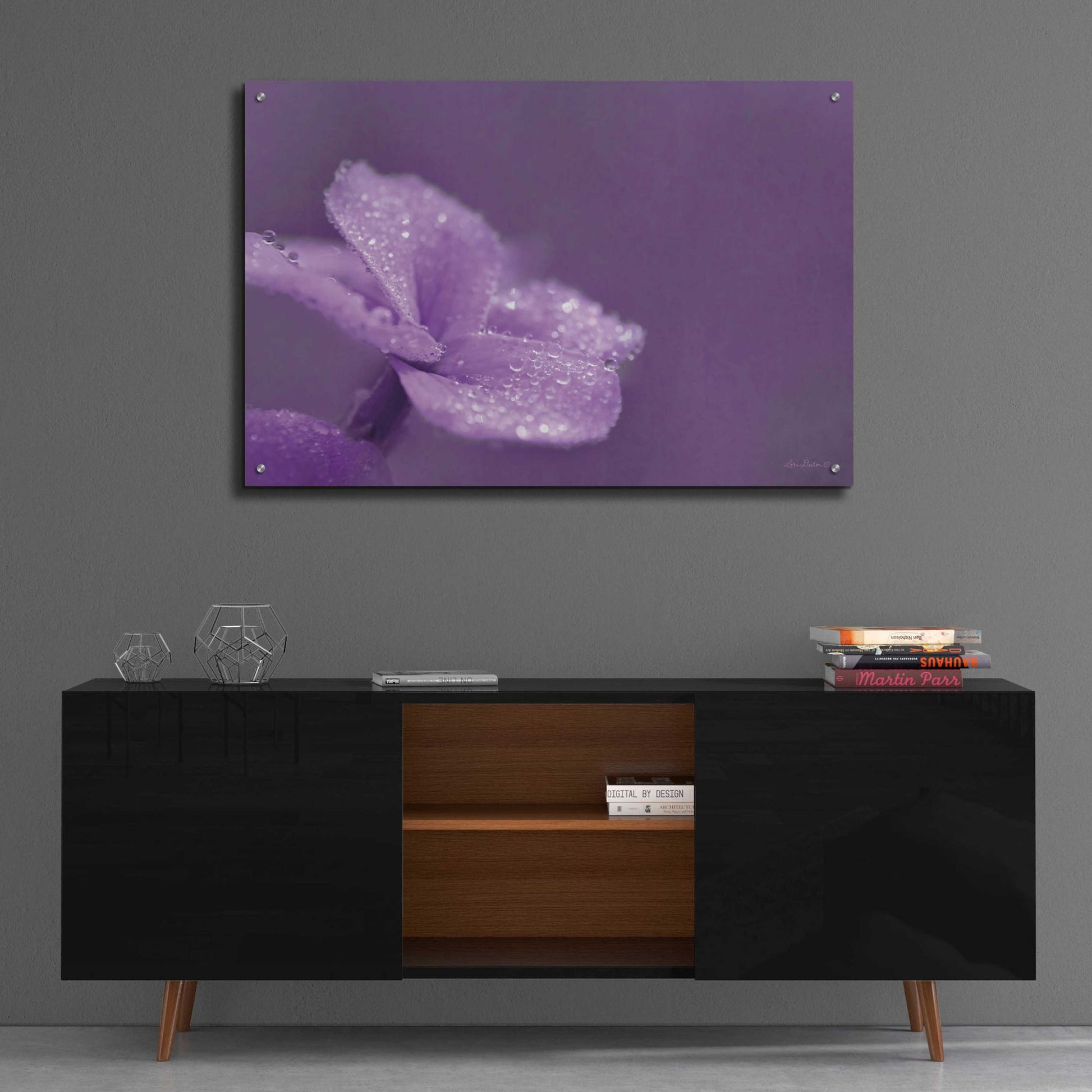 Epic Art 'Purple Dew' by Lori Deiter Acrylic Glass Wall Art,36x24