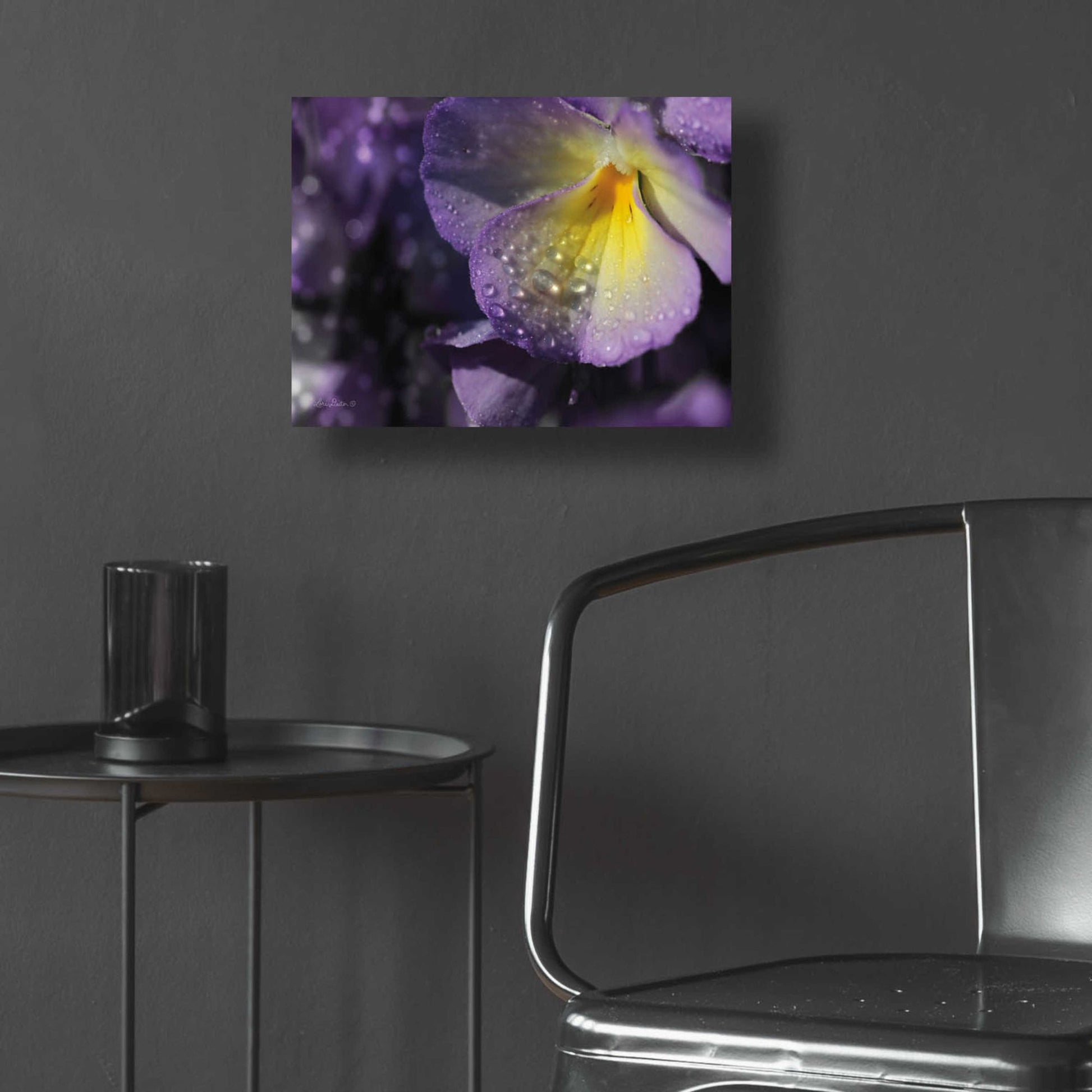 Epic Art 'Purple Pansy' by Lori Deiter Acrylic Glass Wall Art,16x12