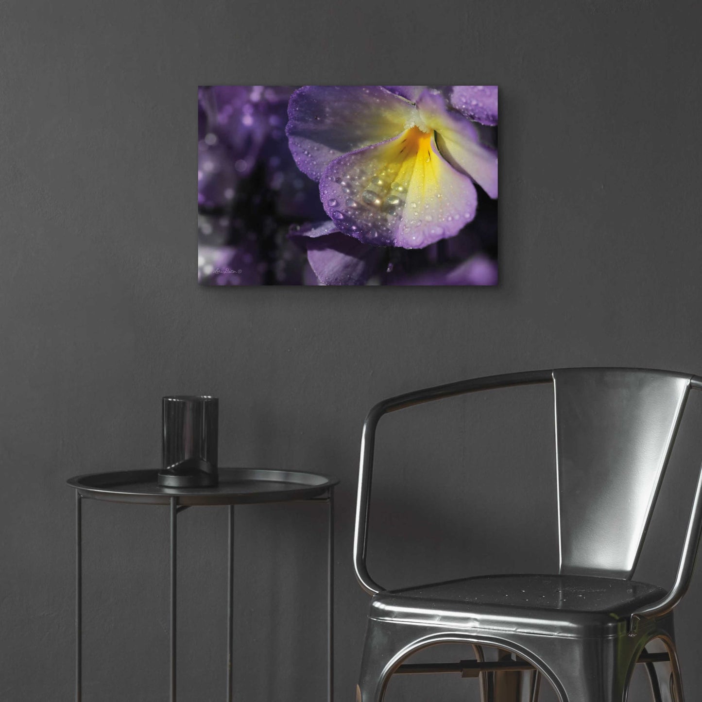 Epic Art 'Purple Pansy' by Lori Deiter Acrylic Glass Wall Art,24x16