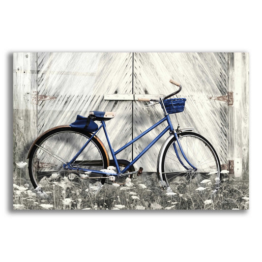 Epic Art 'Blue Bike at Barn' by Lori Deiter Acrylic Glass Wall Art
