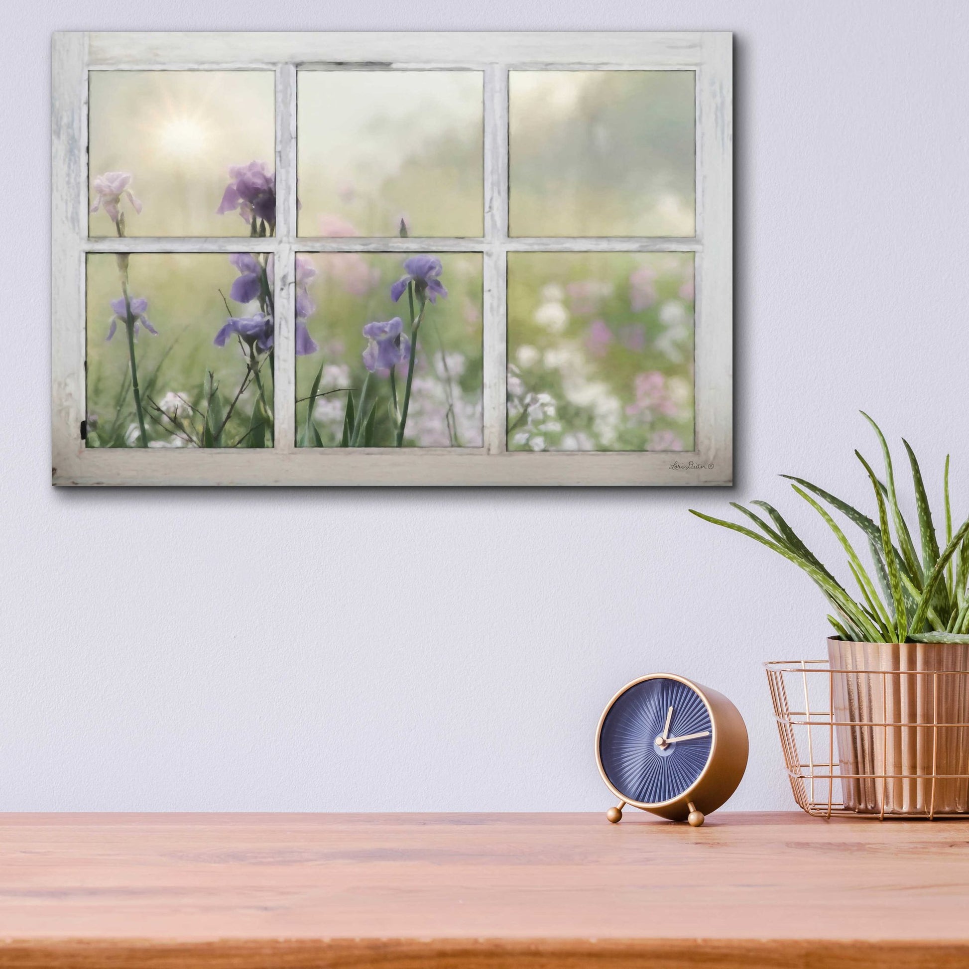 Epic Art 'Framed Flowers' by Lori Deiter Acrylic Glass Wall Art,16x12