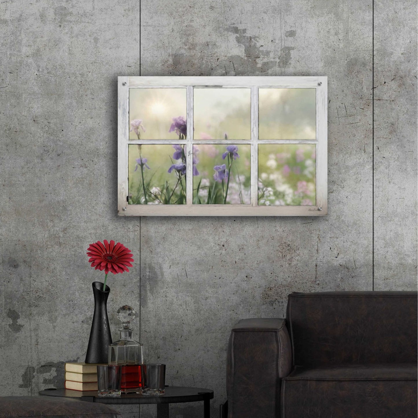 Epic Art 'Framed Flowers' by Lori Deiter Acrylic Glass Wall Art,36x24