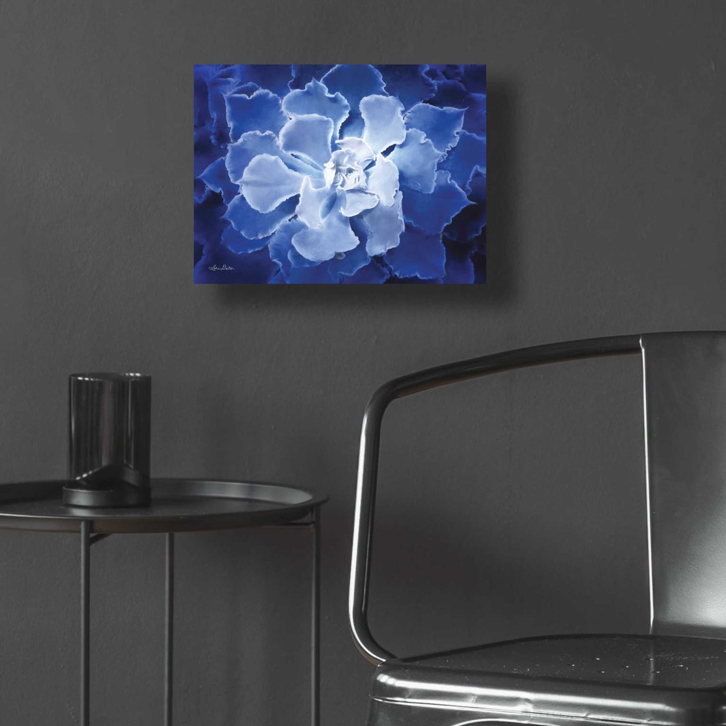 Epic Art 'Blue Succulent I' by Lori Deiter Acrylic Glass Wall Art,16x12