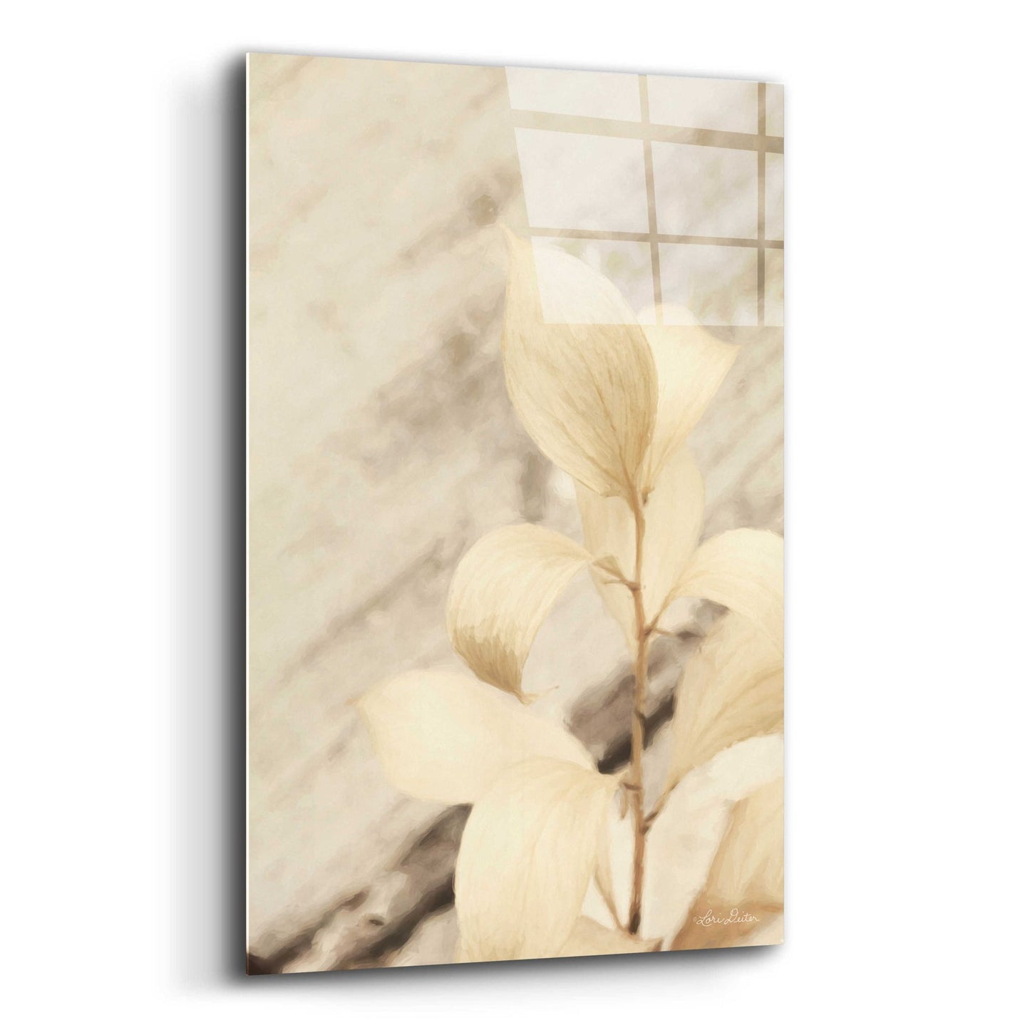 Epic Art 'Golden Leaves' by Lori Deiter Acrylic Glass Wall Art,12x16