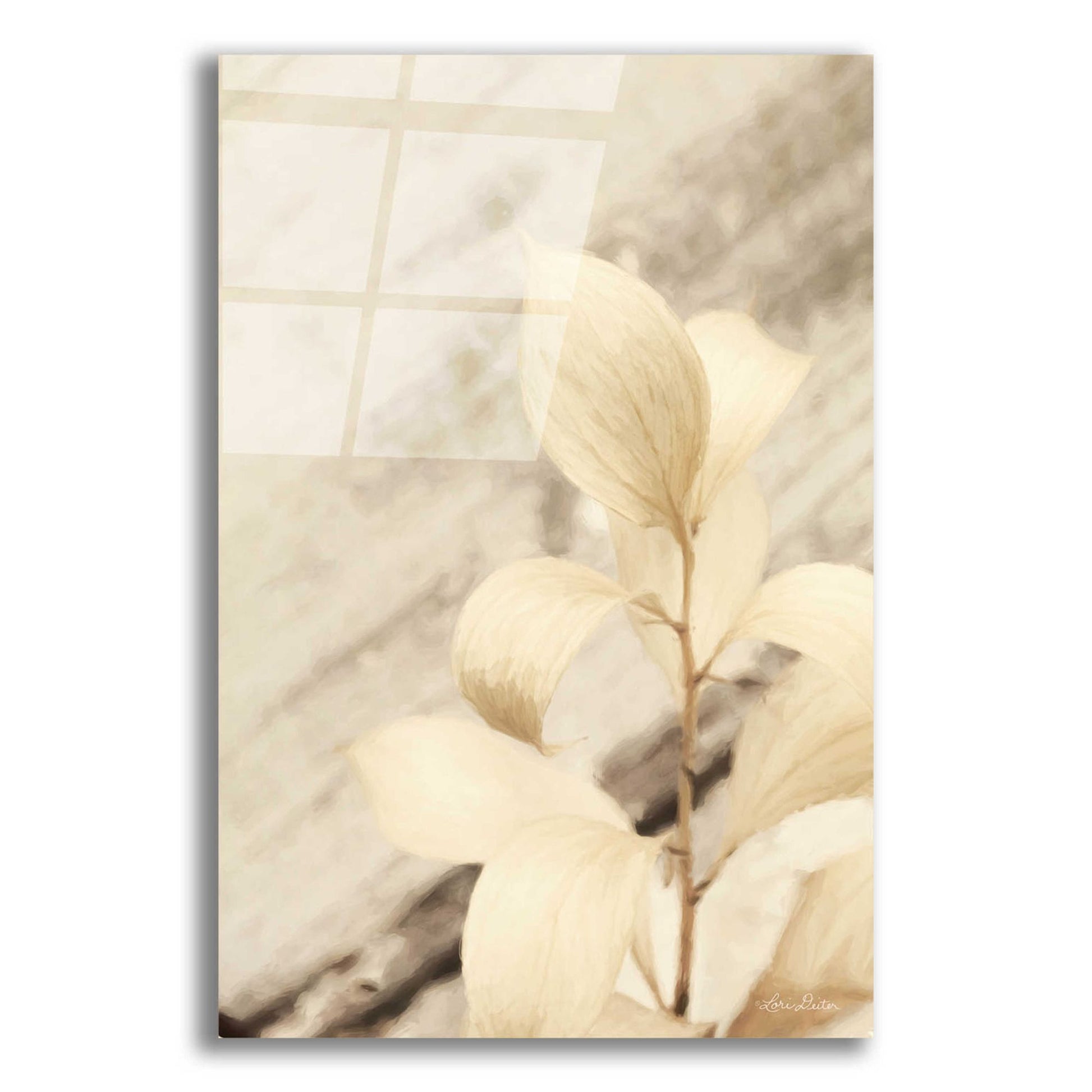 Epic Art 'Golden Leaves' by Lori Deiter Acrylic Glass Wall Art