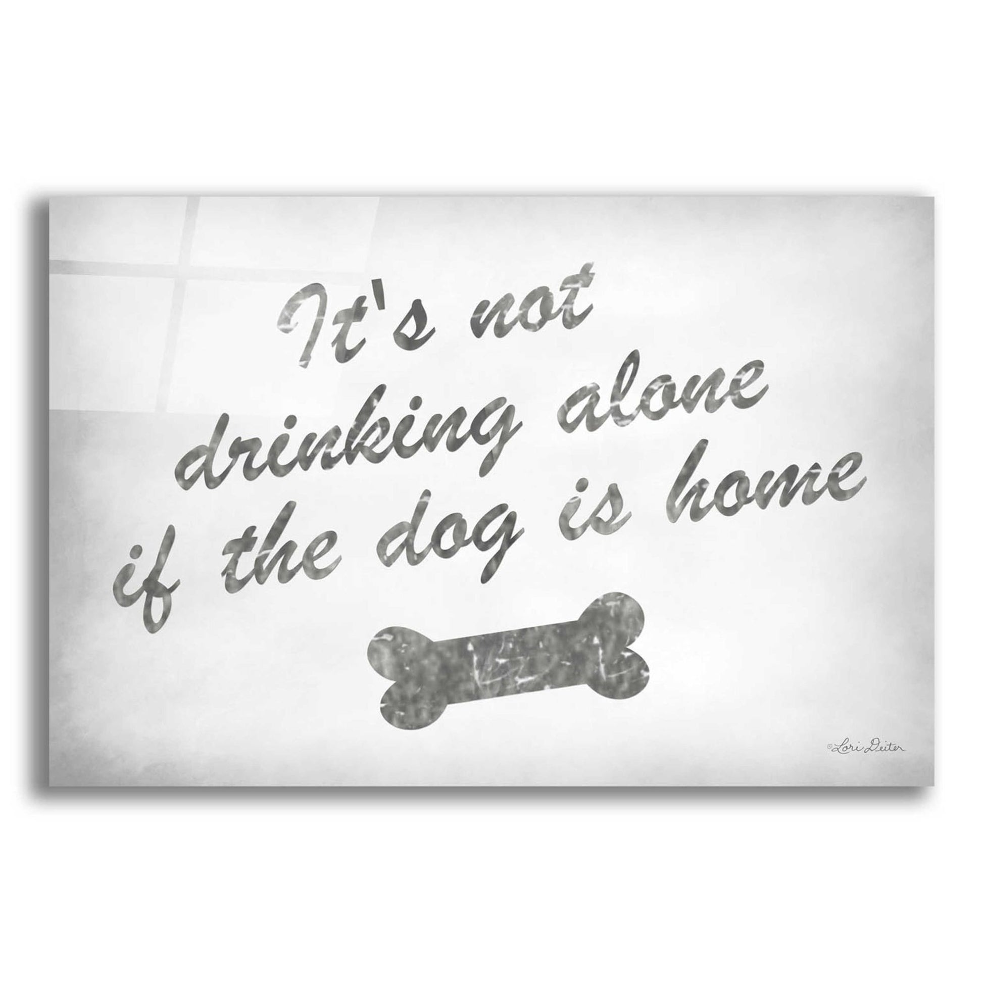 Epic Art 'Drinking Alone' by Lori Deiter Acrylic Glass Wall Art,24x16