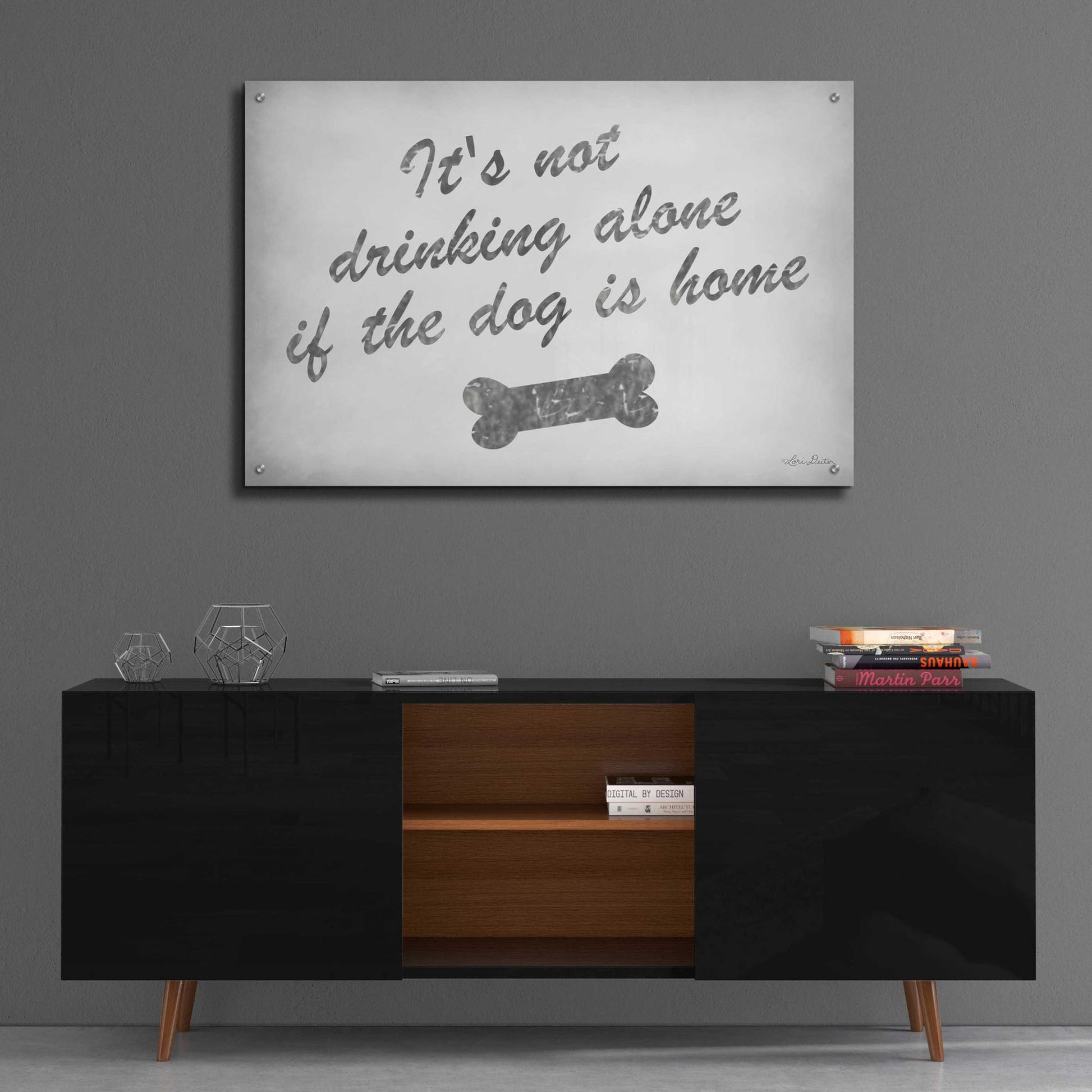 Epic Art 'Drinking Alone' by Lori Deiter Acrylic Glass Wall Art,36x24