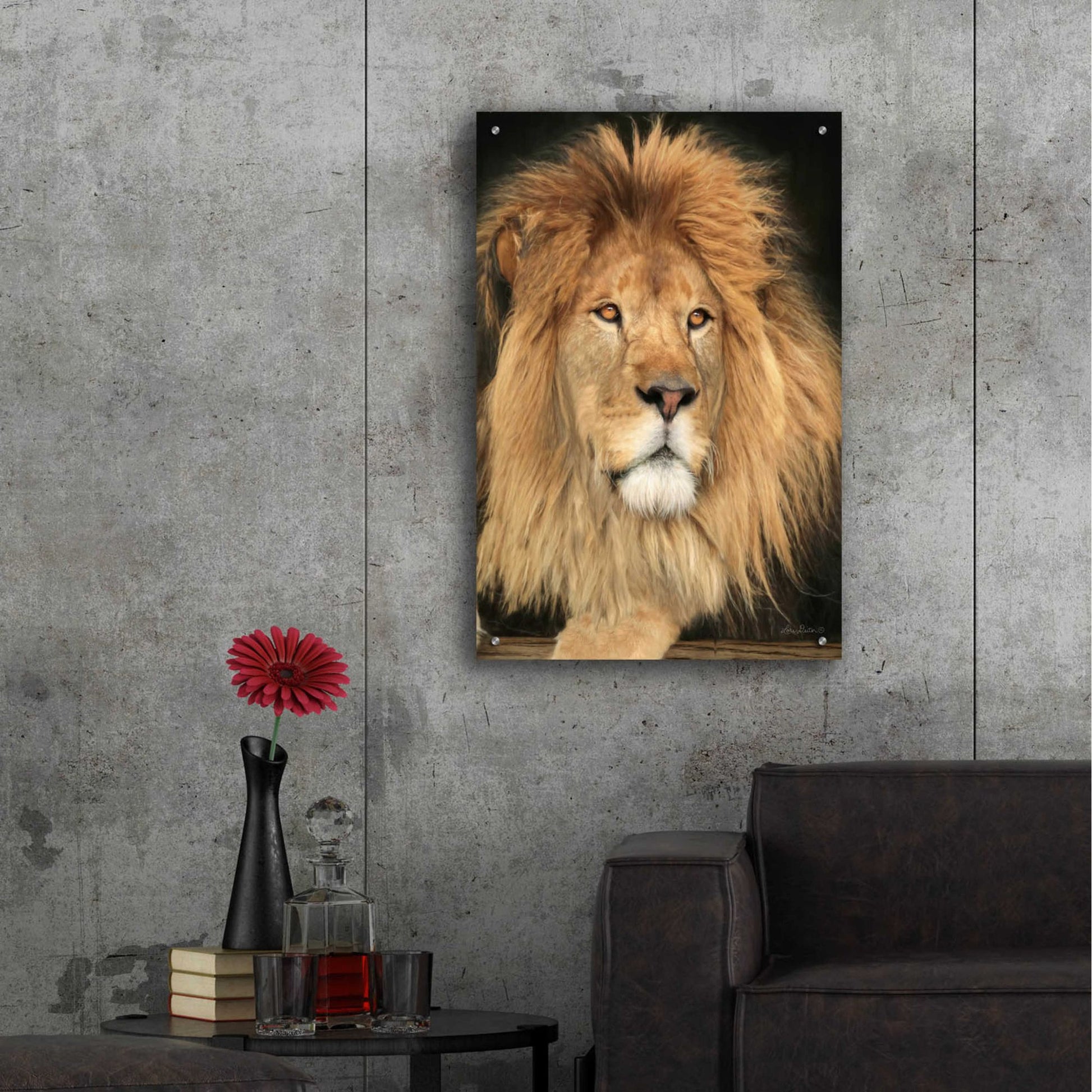 Epic Art 'King of the Jungle' by Lori Deiter Acrylic Glass Wall Art,24x36