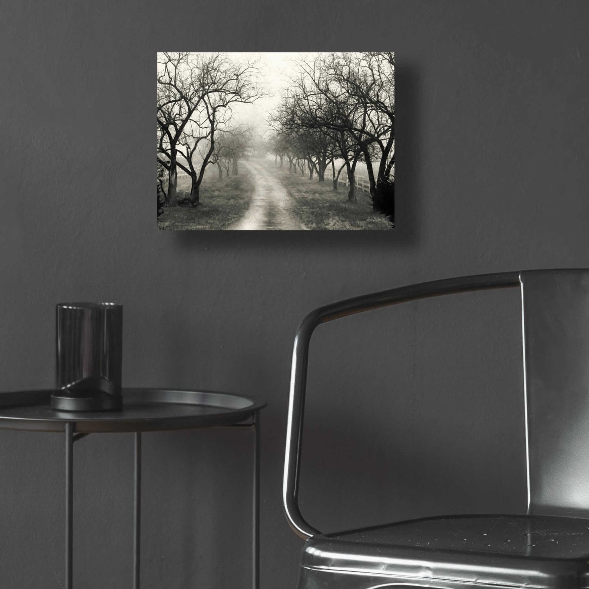 Epic Art 'Foggy Lane' by Lori Deiter Acrylic Glass Wall Art,16x12