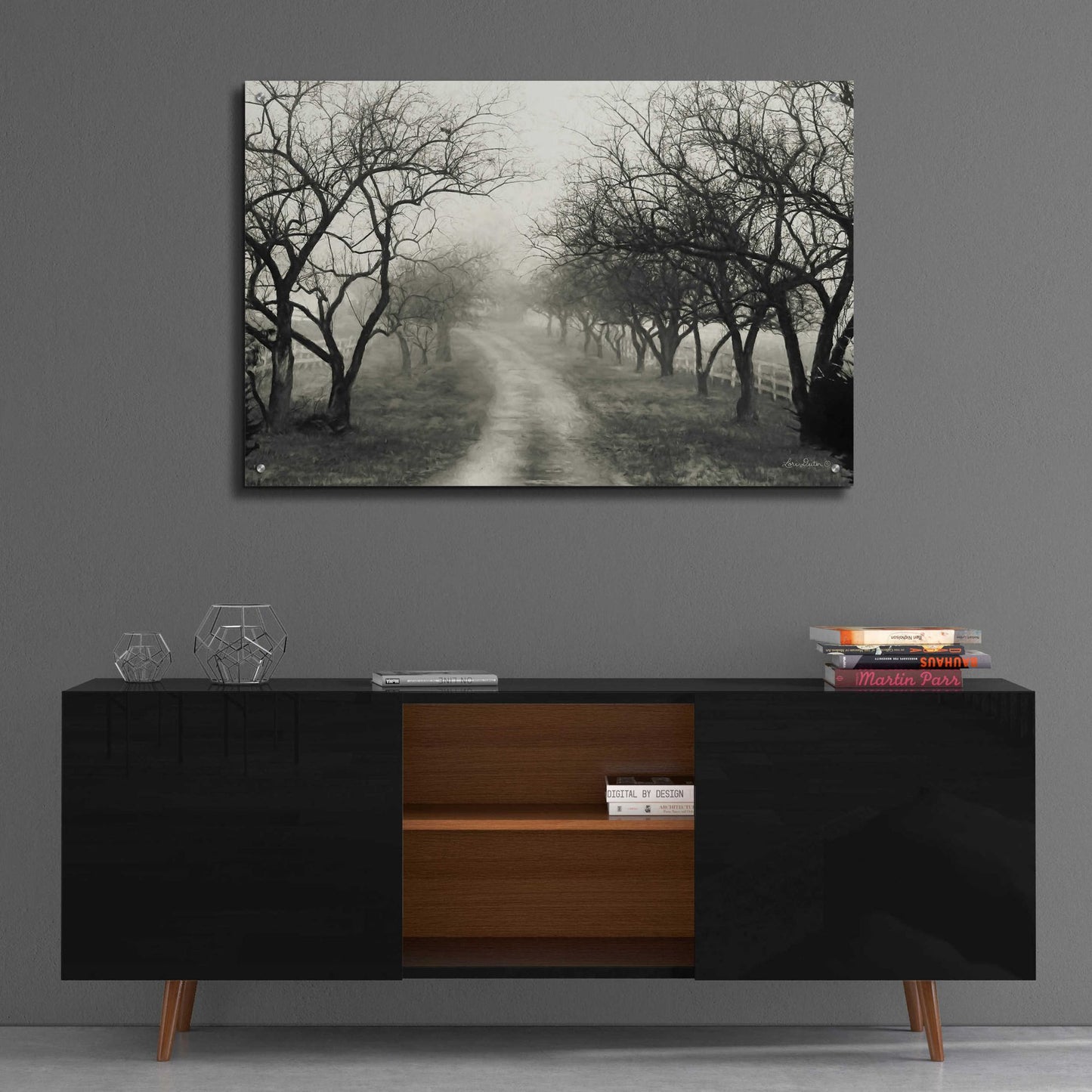 Epic Art 'Foggy Lane' by Lori Deiter Acrylic Glass Wall Art,36x24