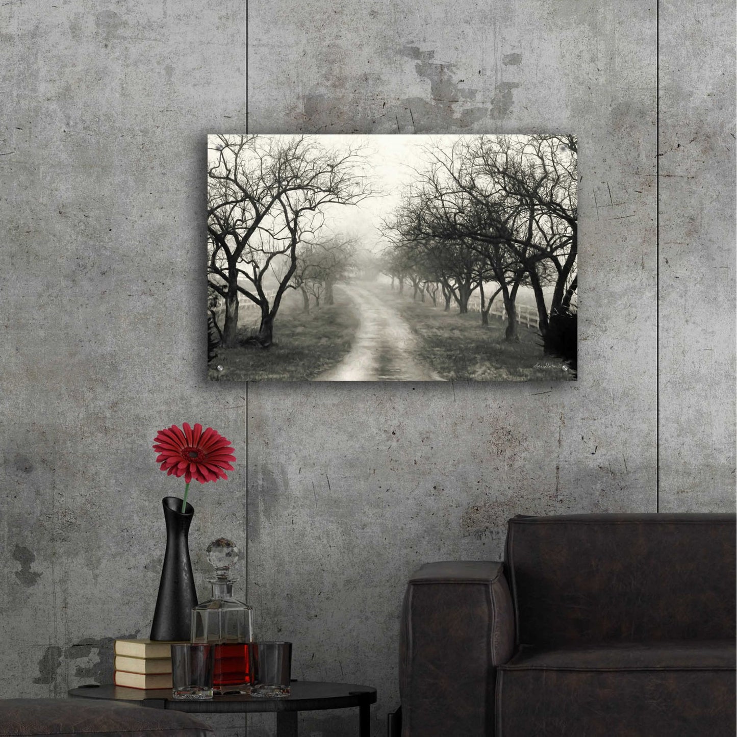 Epic Art 'Foggy Lane' by Lori Deiter Acrylic Glass Wall Art,36x24