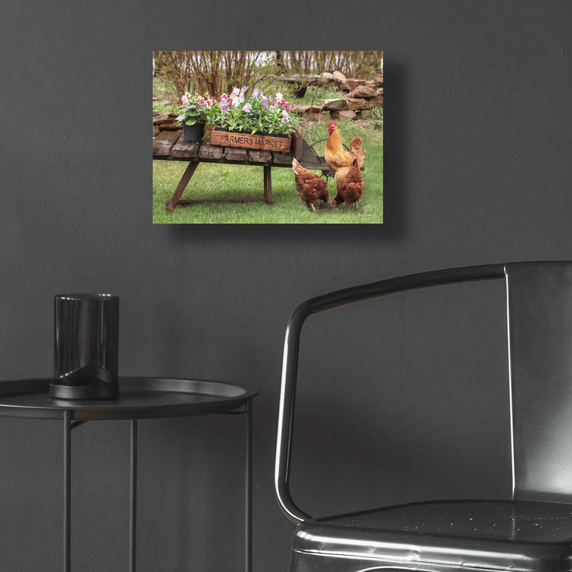 Epic Art 'Farmer's Flower Cart' by Lori Deiter Acrylic Glass Wall Art,16x12