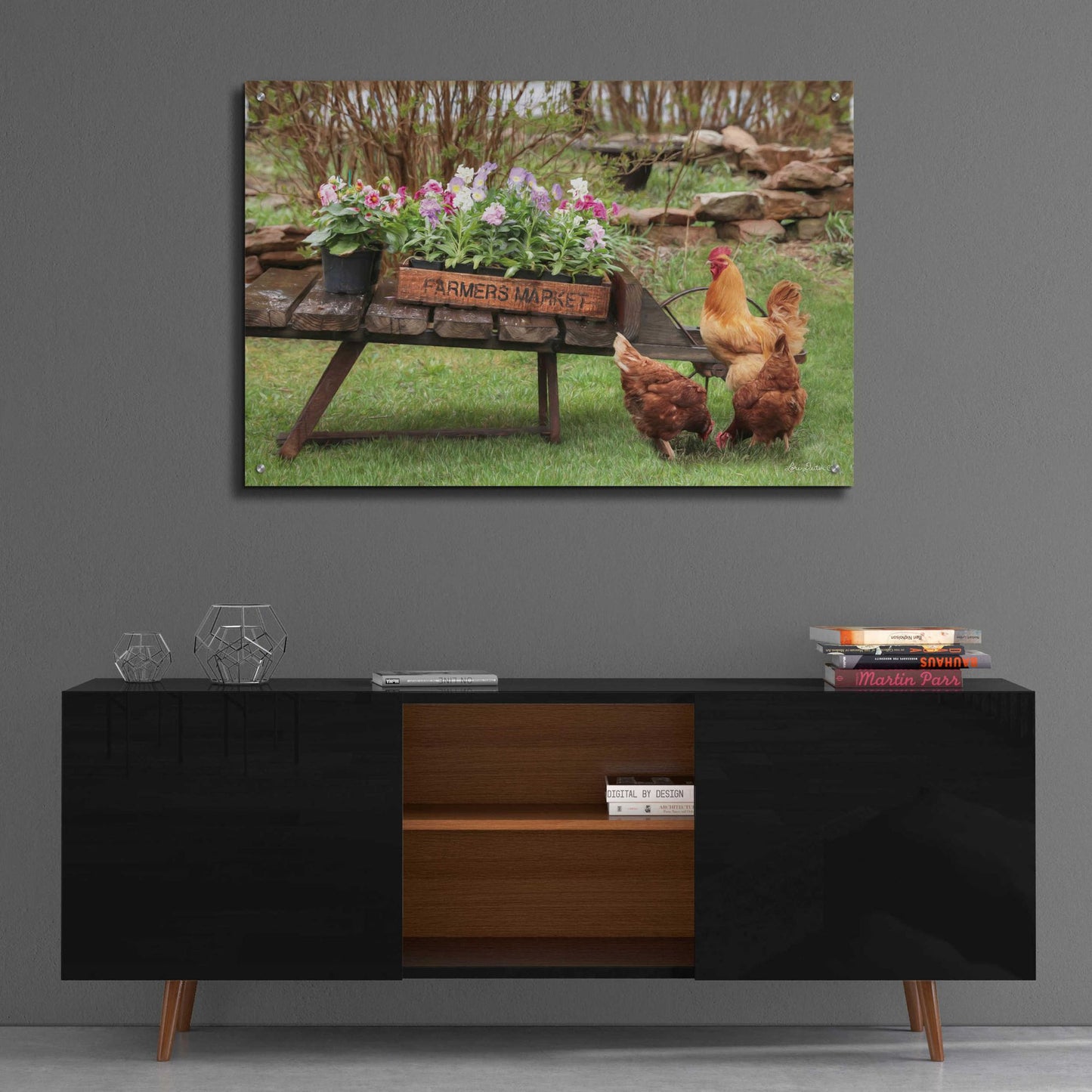 Epic Art 'Farmer's Flower Cart' by Lori Deiter Acrylic Glass Wall Art,36x24