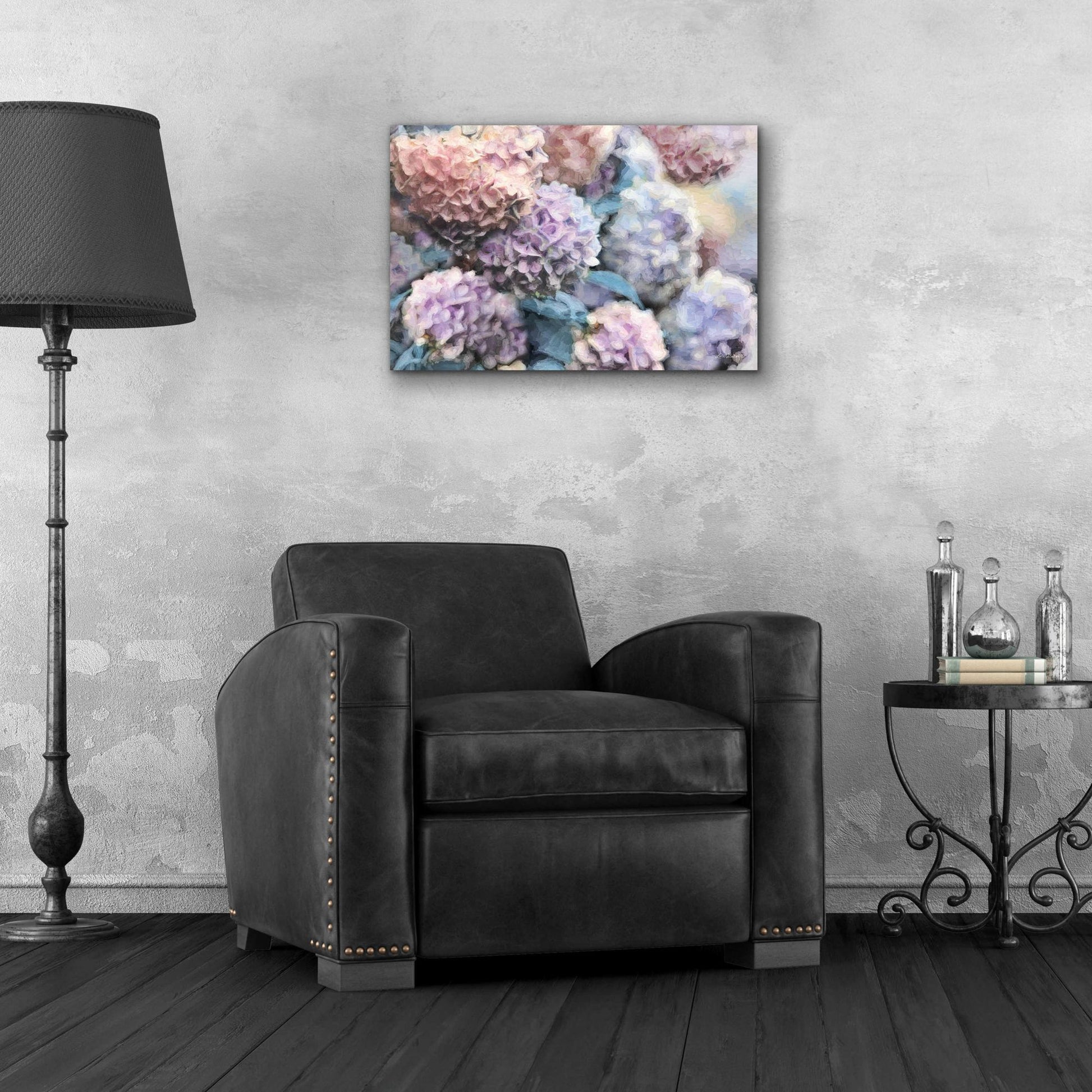 Epic Art 'Hydrangeas Abstract' by Lori Deiter Acrylic Glass Wall Art,24x16