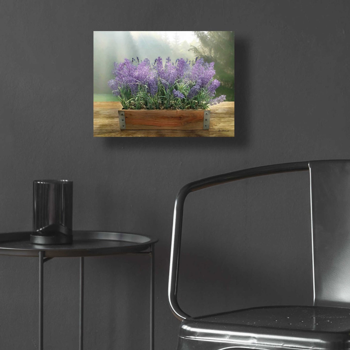 Epic Art 'Lavender Planter' by Lori Deiter Acrylic Glass Wall Art,16x12