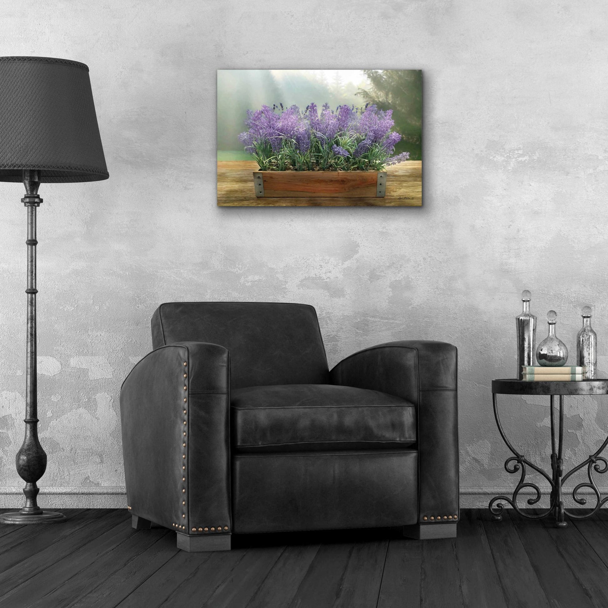 Epic Art 'Lavender Planter' by Lori Deiter Acrylic Glass Wall Art,24x16