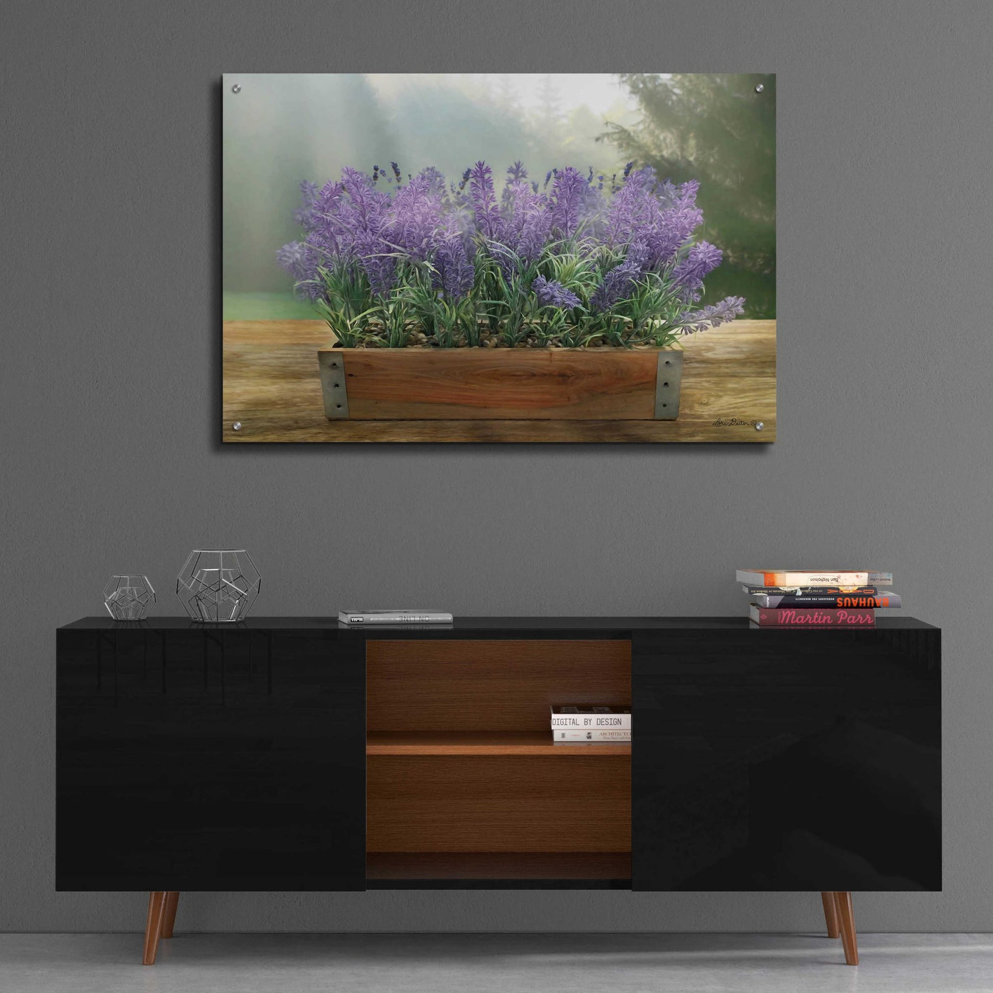 Epic Art 'Lavender Planter' by Lori Deiter Acrylic Glass Wall Art,36x24