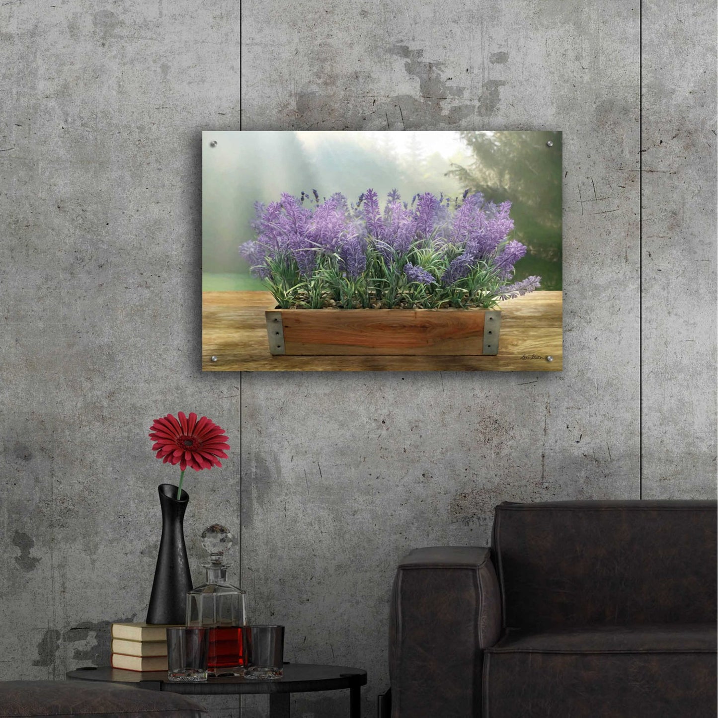 Epic Art 'Lavender Planter' by Lori Deiter Acrylic Glass Wall Art,36x24