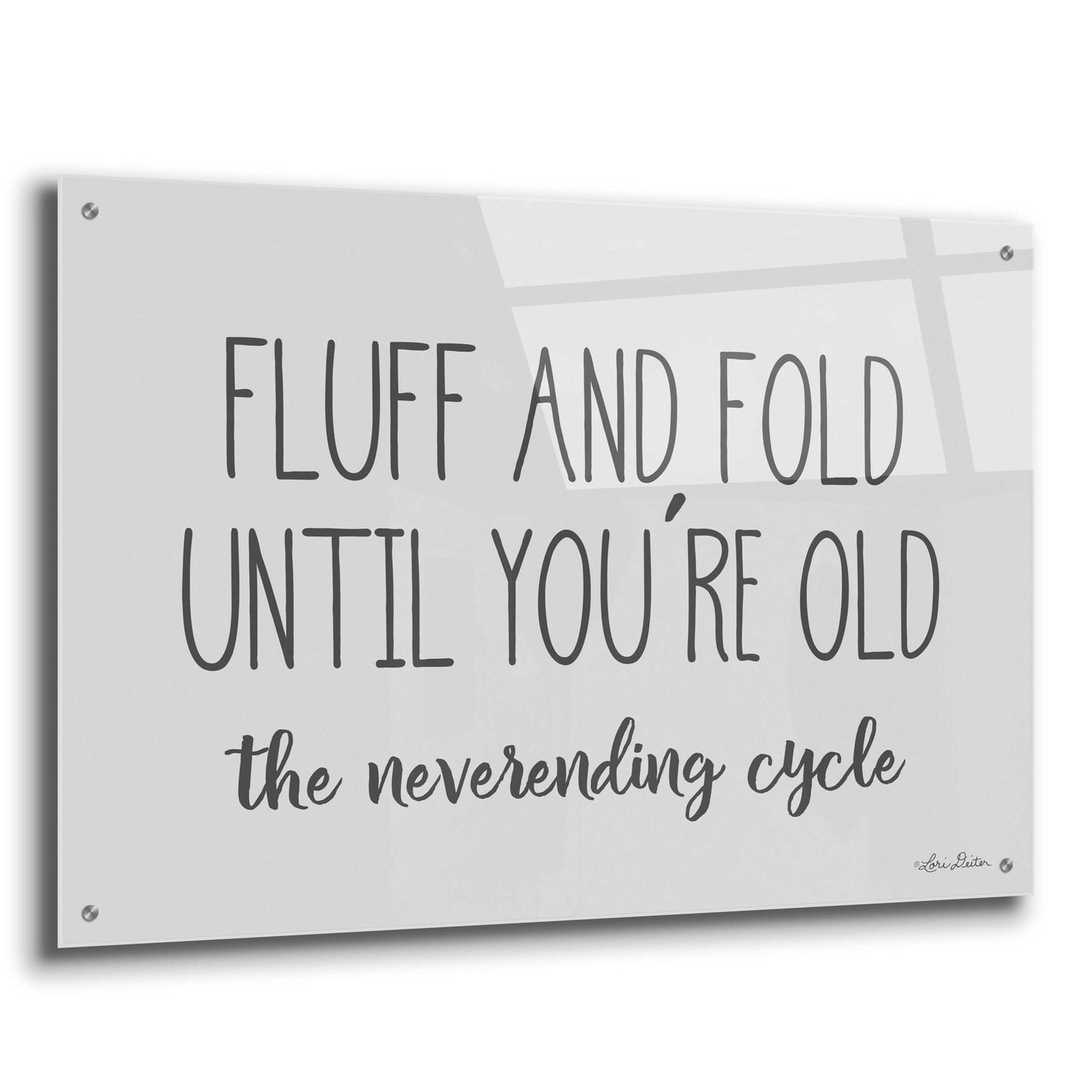 Epic Art 'Fluff and Fold' by Lori Deiter Acrylic Glass Wall Art,36x24