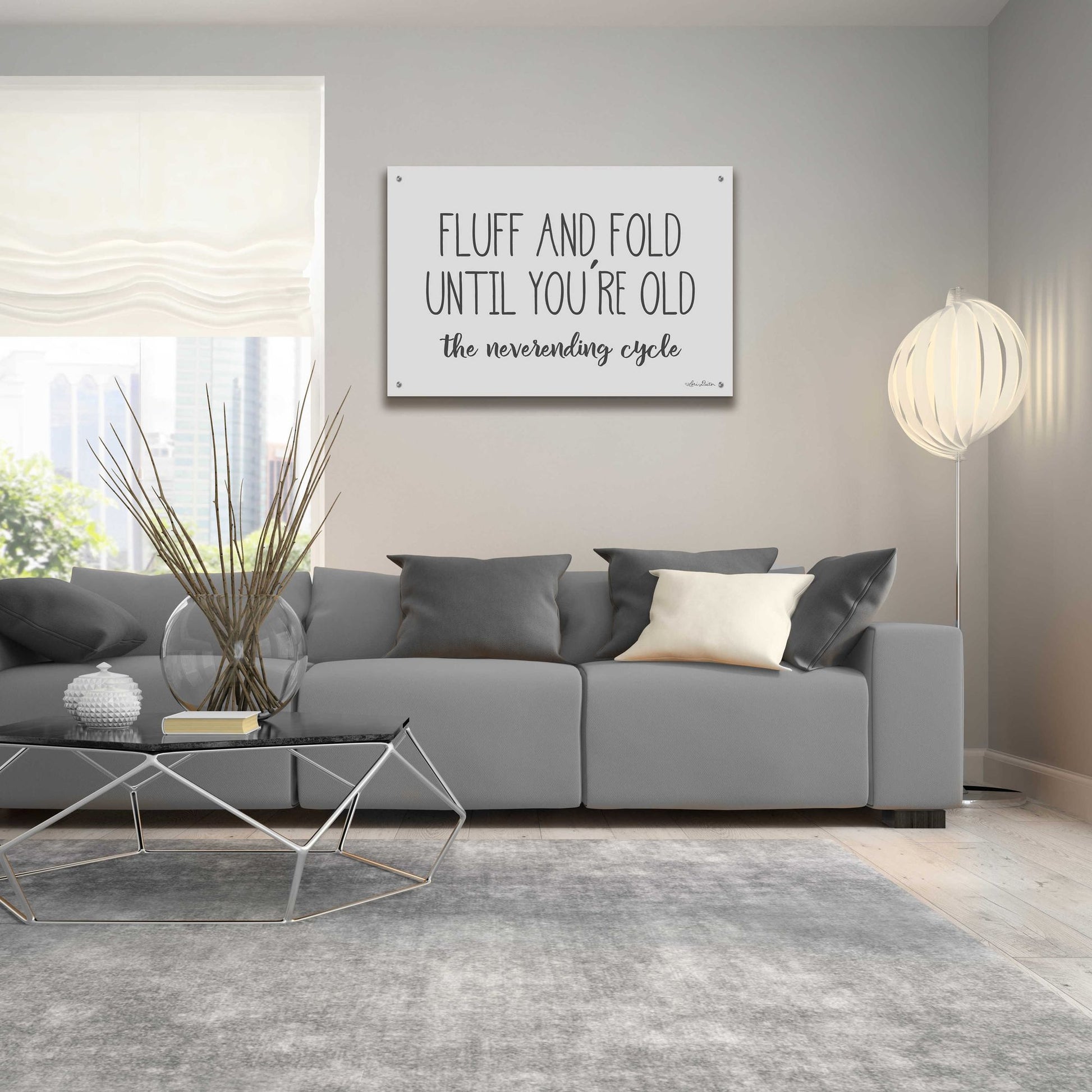 Epic Art 'Fluff and Fold' by Lori Deiter Acrylic Glass Wall Art,36x24