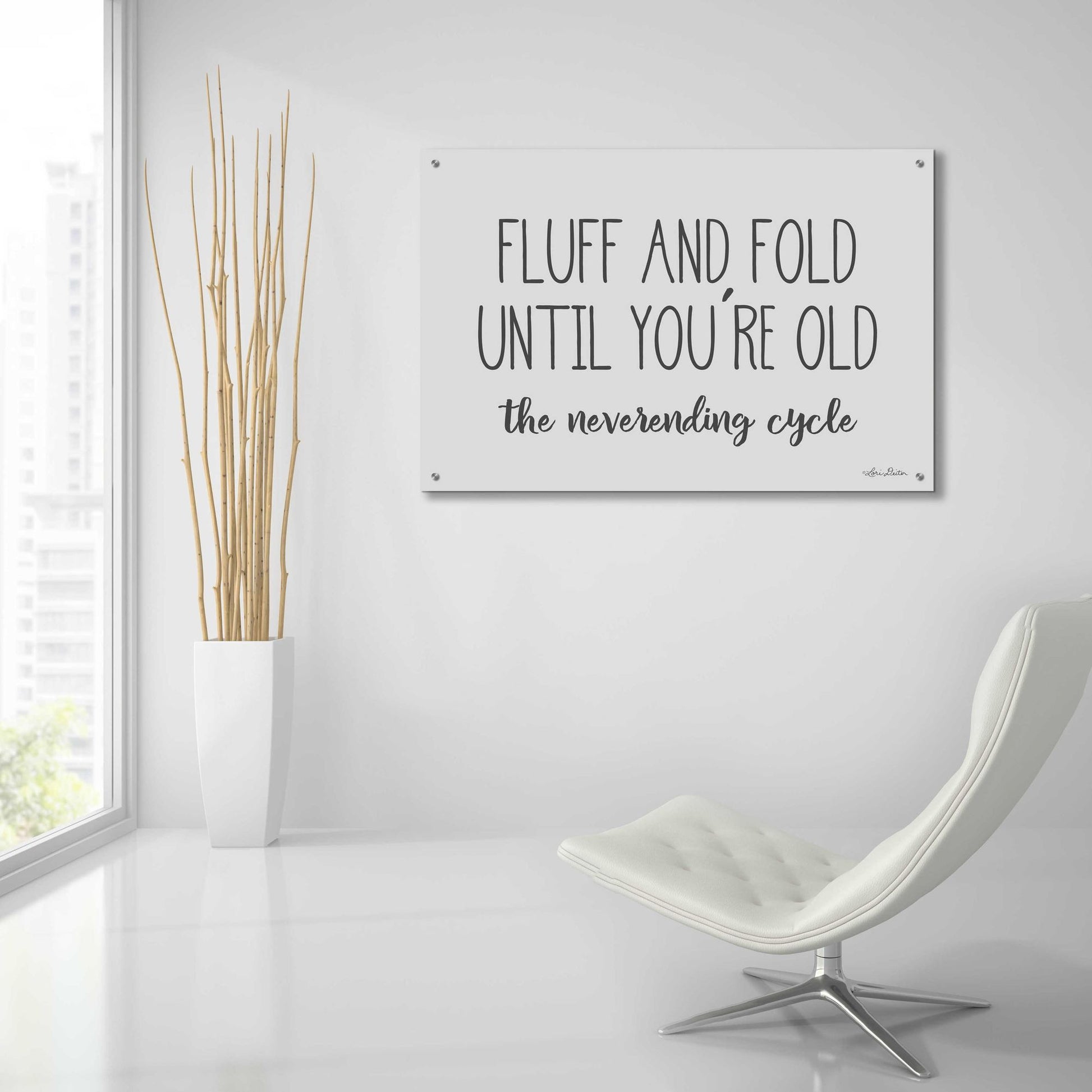 Epic Art 'Fluff and Fold' by Lori Deiter Acrylic Glass Wall Art,36x24