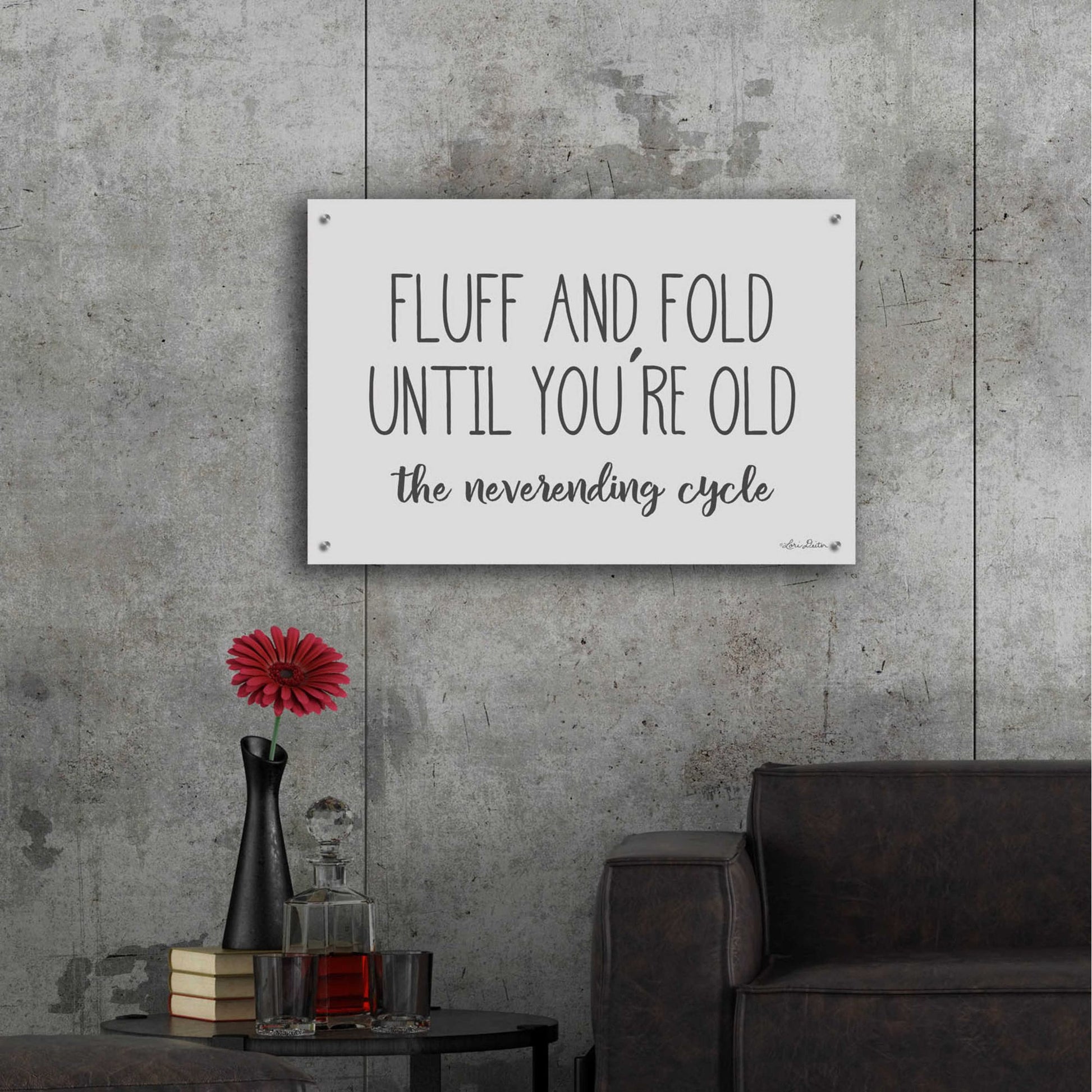 Epic Art 'Fluff and Fold' by Lori Deiter Acrylic Glass Wall Art,36x24