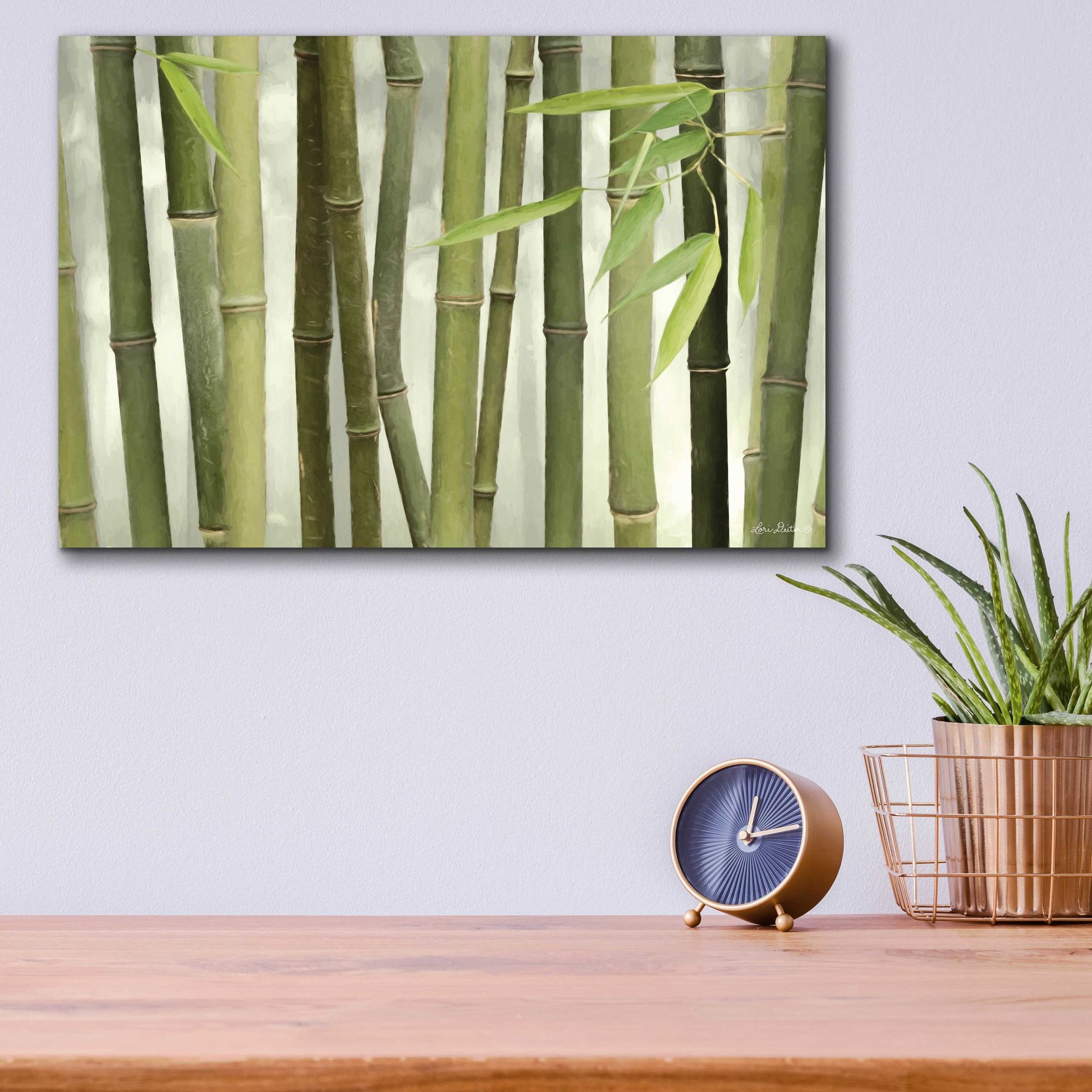 Epic Art 'Backlit Bamboo I' by Lori Deiter Acrylic Glass Wall Art,16x12