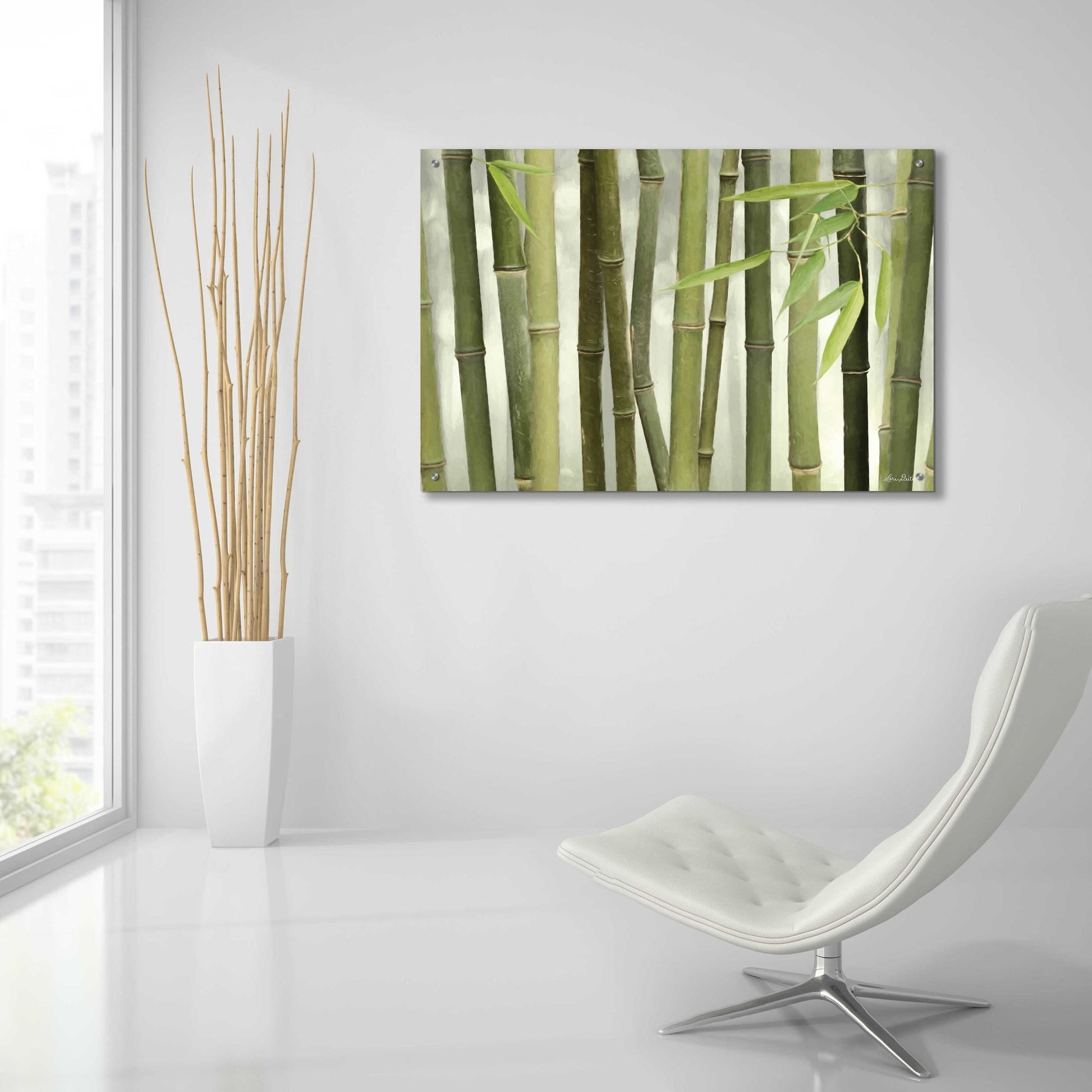 Epic Art 'Backlit Bamboo I' by Lori Deiter Acrylic Glass Wall Art,36x24