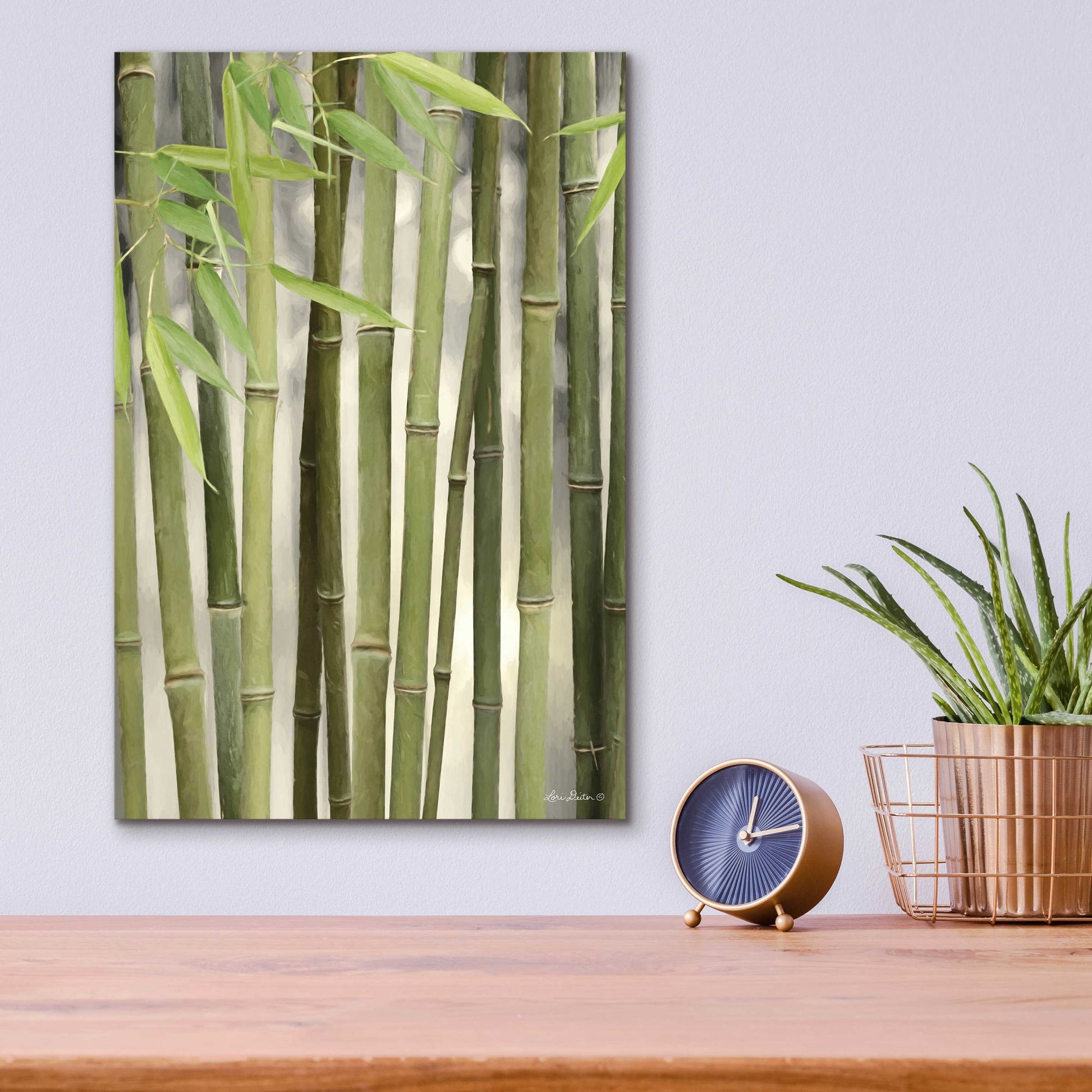 Epic Art 'Backlit Bamboo II' by Lori Deiter Acrylic Glass Wall Art,12x16