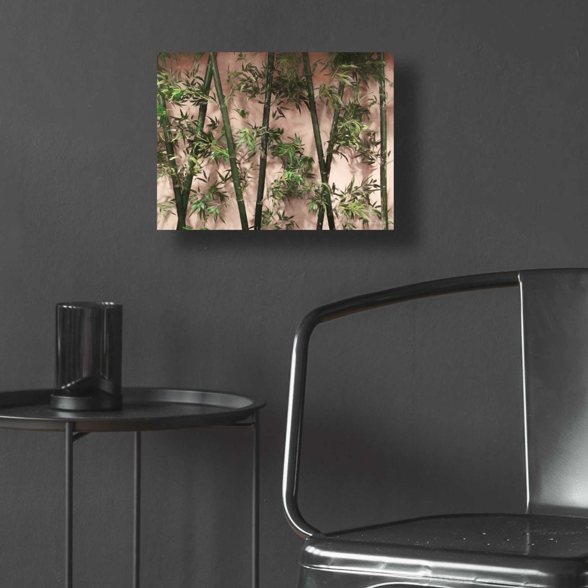 Epic Art 'Bamboo on Blush' by Lori Deiter Acrylic Glass Wall Art,16x12