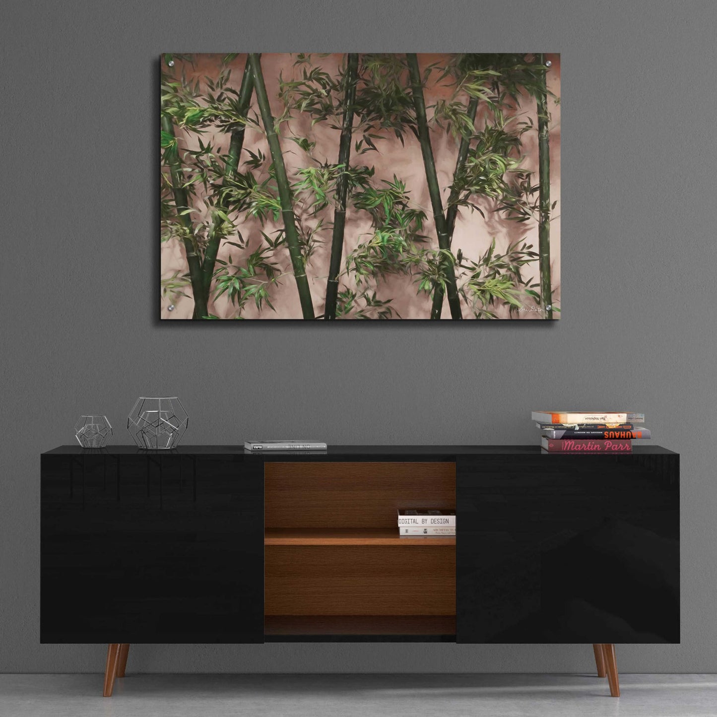 Epic Art 'Bamboo on Blush' by Lori Deiter Acrylic Glass Wall Art,36x24