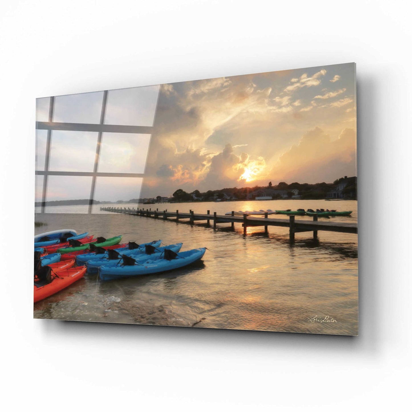 Epic Art 'Bayside Dock' by Lori Deiter Acrylic Glass Wall Art,16x12