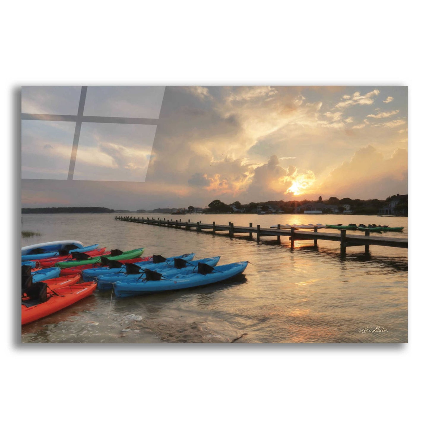 Epic Art 'Bayside Dock' by Lori Deiter Acrylic Glass Wall Art,24x16