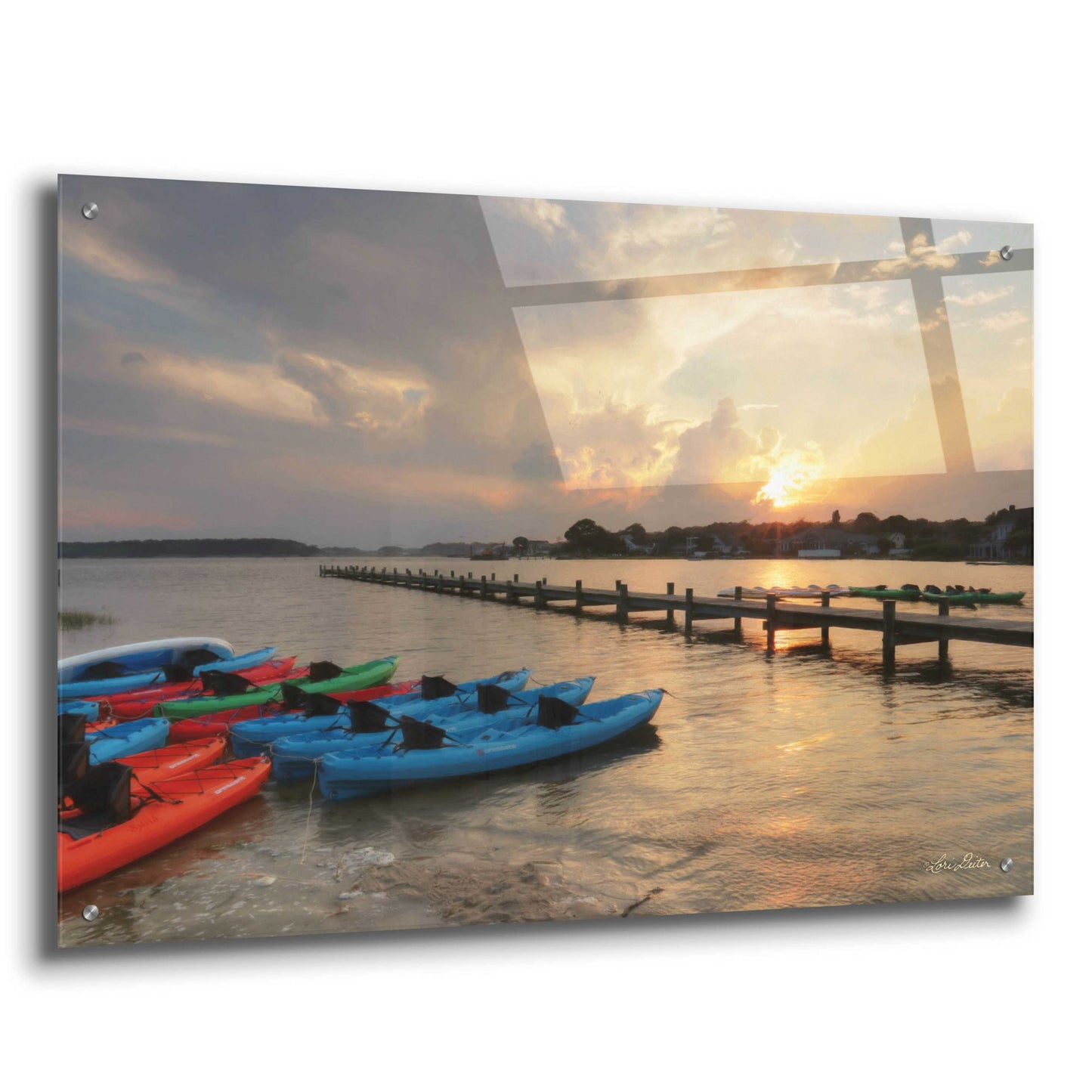 Epic Art 'Bayside Dock' by Lori Deiter Acrylic Glass Wall Art,36x24