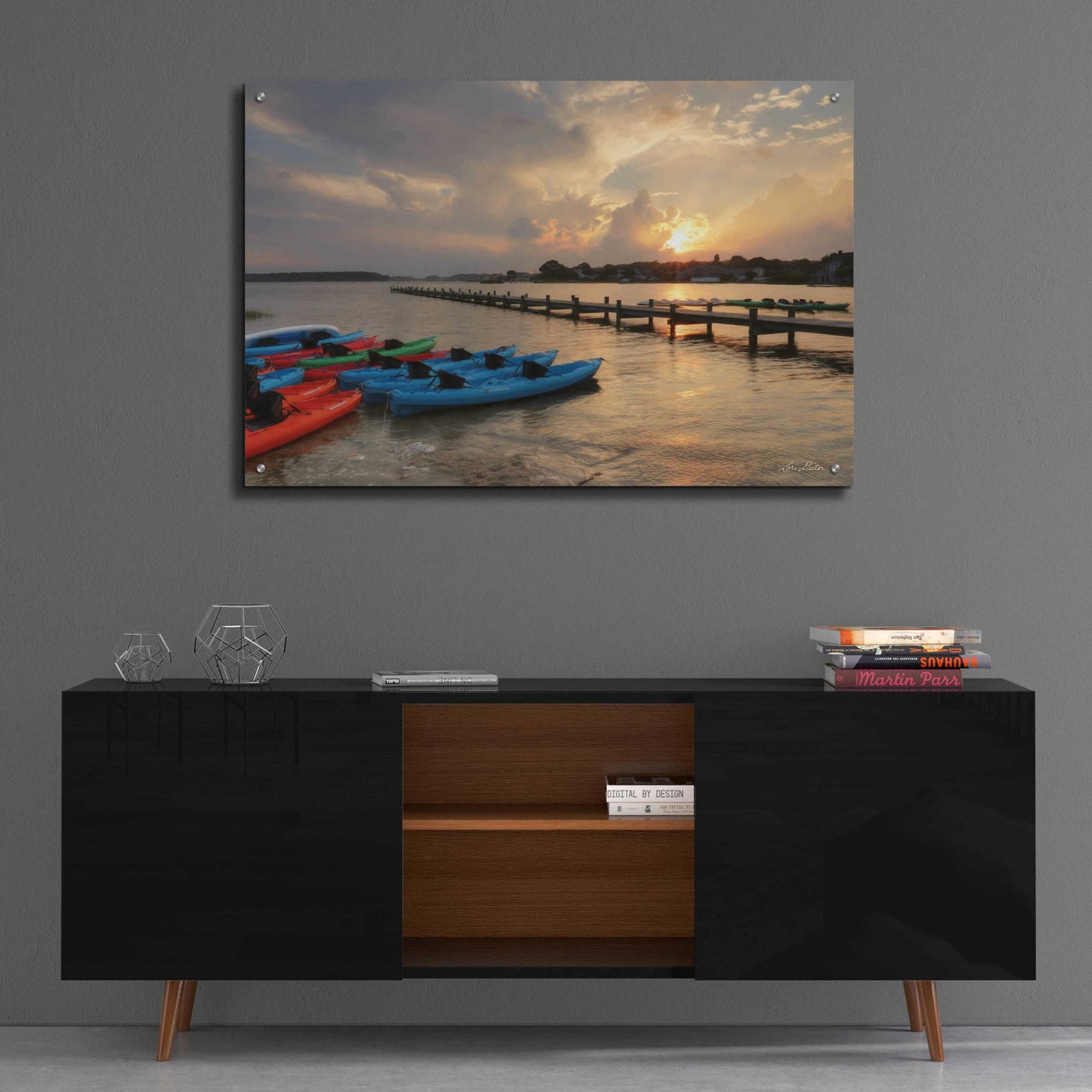 Epic Art 'Bayside Dock' by Lori Deiter Acrylic Glass Wall Art,36x24