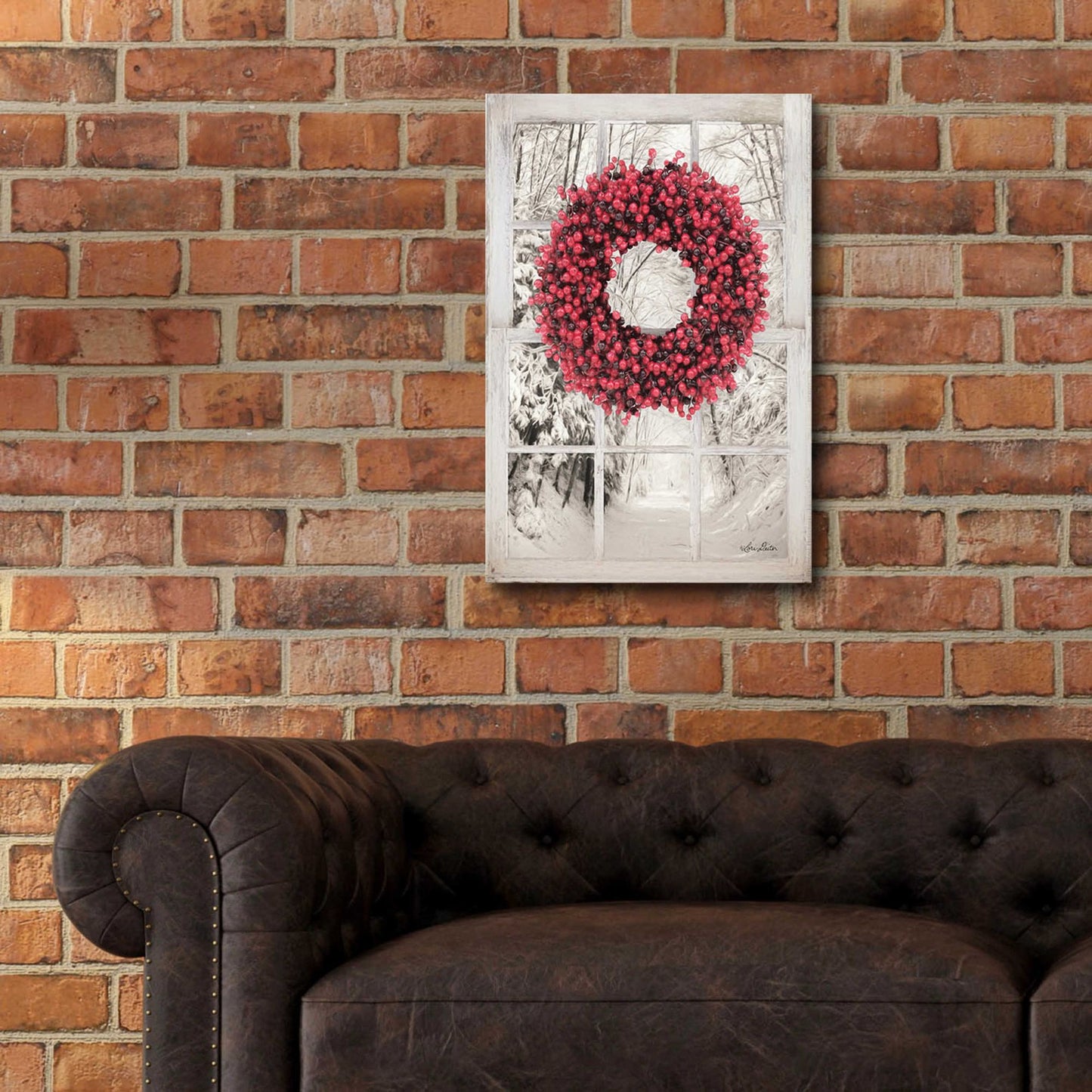 Epic Art 'Beaded Wreath View II' by Lori Deiter Acrylic Glass Wall Art,16x24