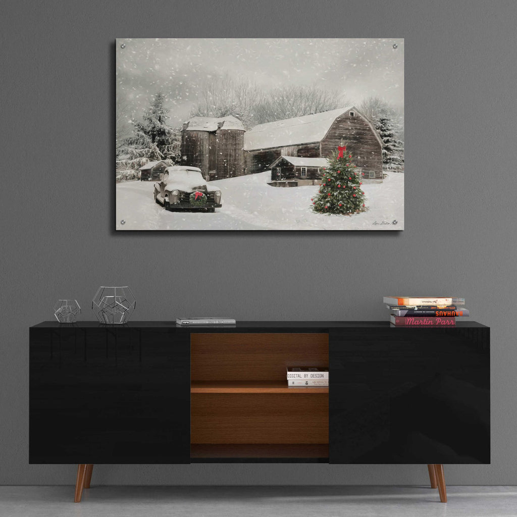 Epic Art 'Farmhouse Christmas' by Lori Deiter Acrylic Glass Wall Art,36x24